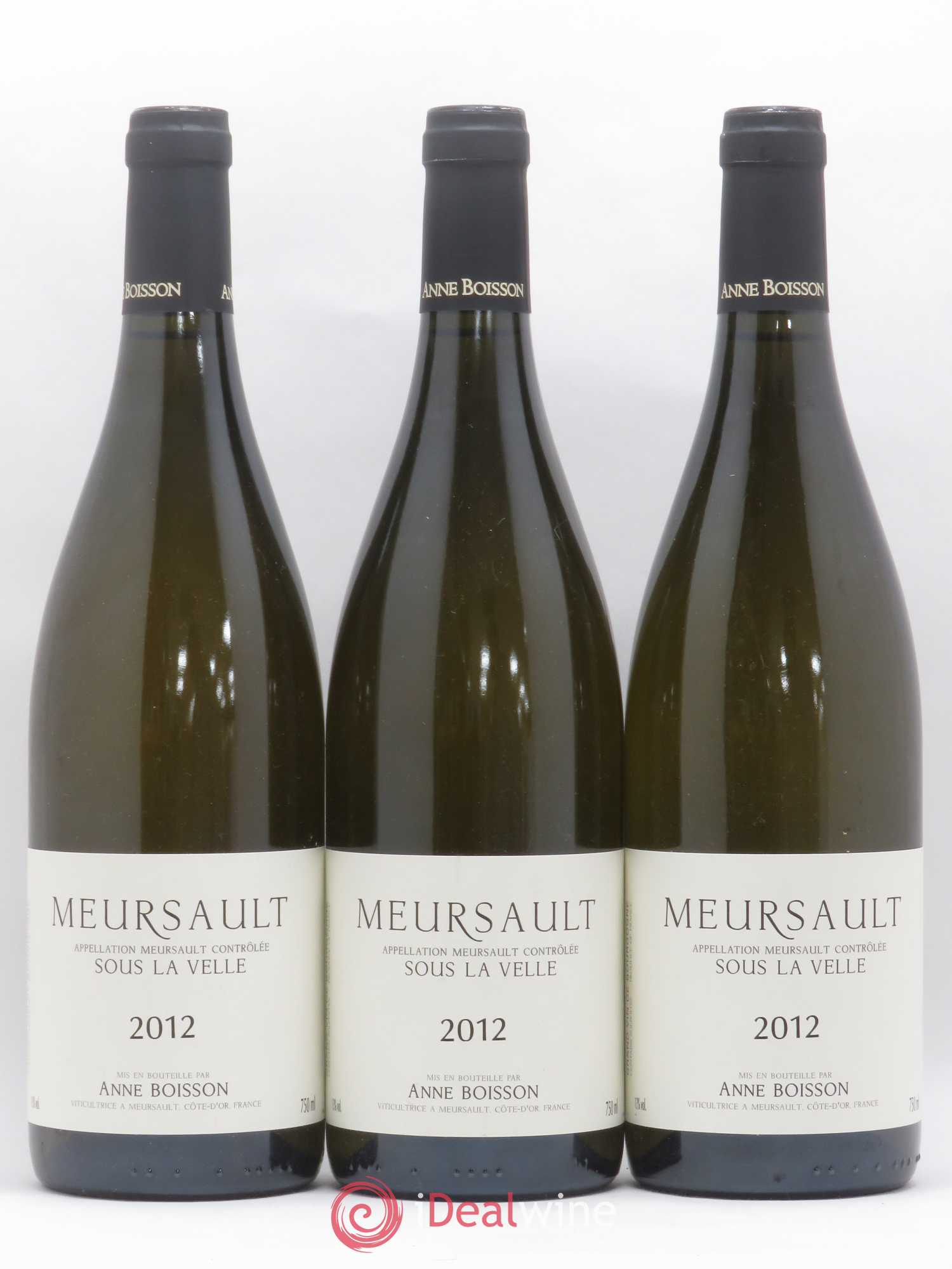 Meursault Sous la Velle Anne Boisson 2012 - Lot de 3 bouteilles - 0