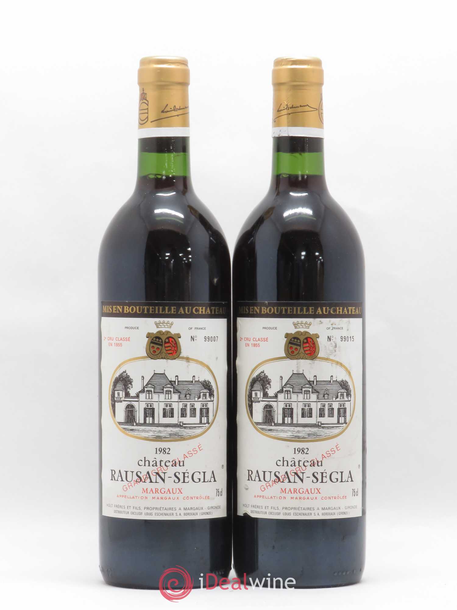 Château Rauzan Ségla Grand Cru Classé 1982 - Lot de 2 bouteilles - 0