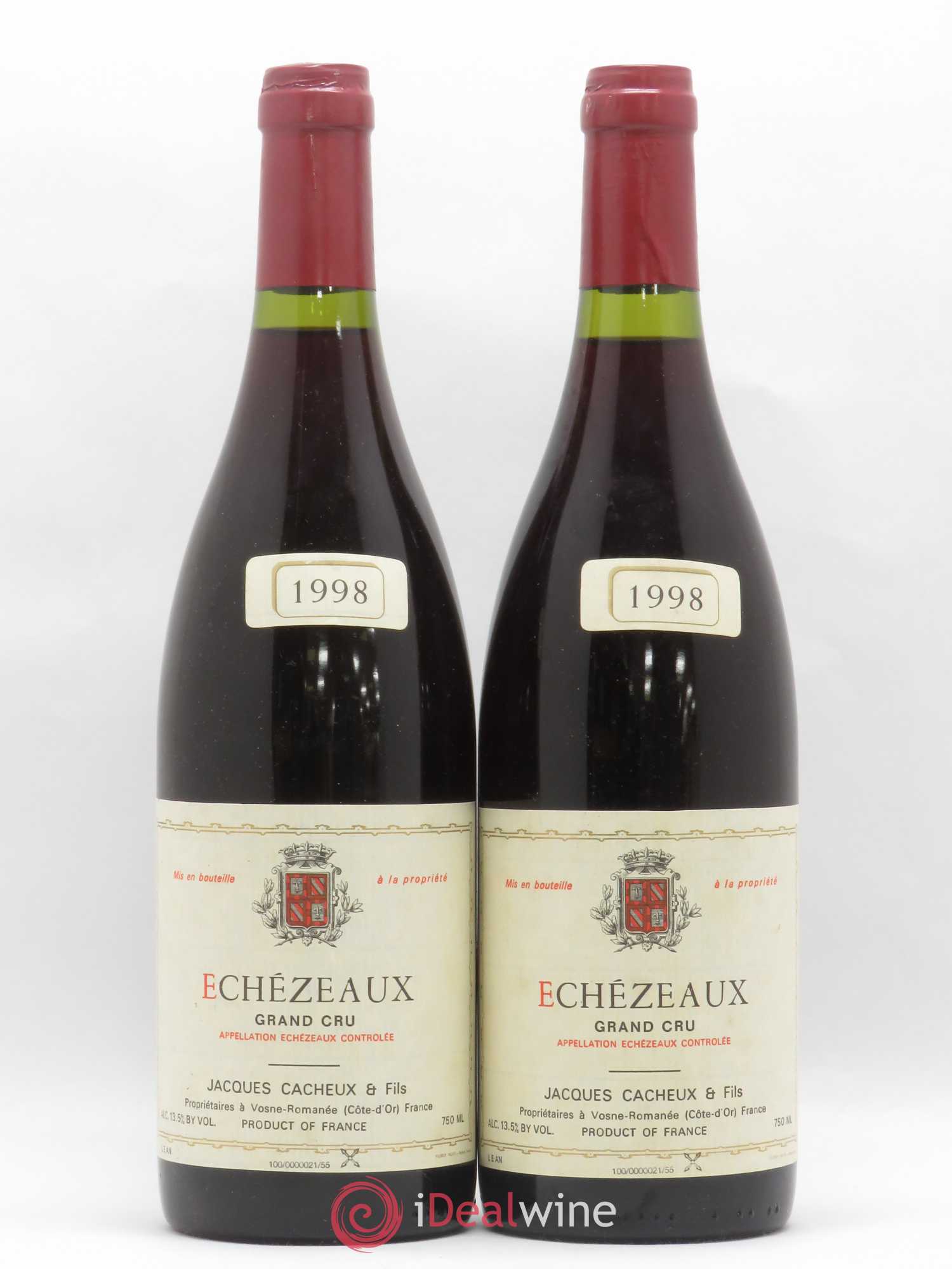 Echezeaux Grand Cru J.Cacheux 1998 - Lot de 2 bouteilles - 0