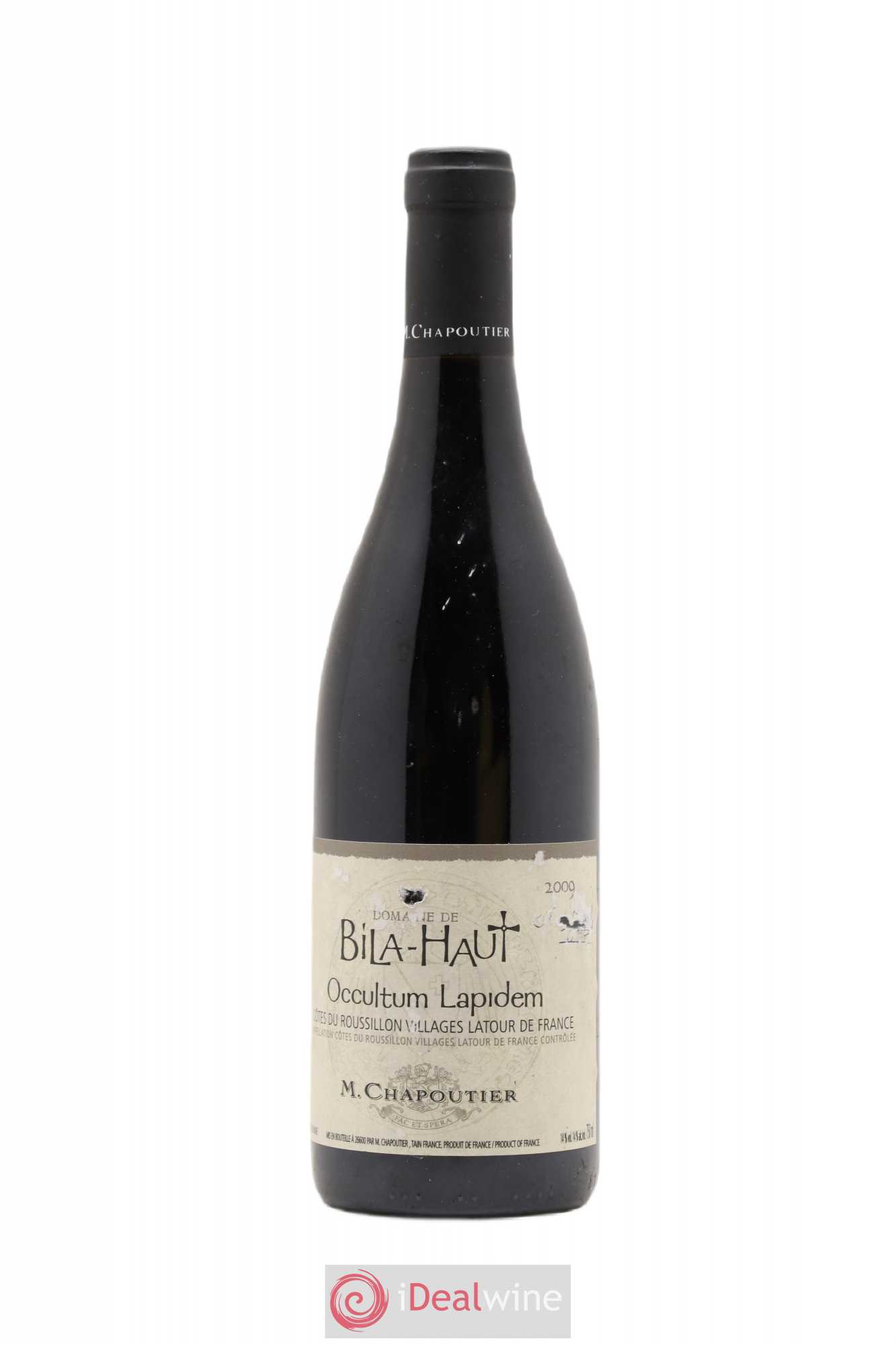 Côtes du Roussillon Villages Latour de France Bila-Haut (Domaine) Occultum Lapidem Chapoutier 2009 - Lot de 1 bouteille - 0