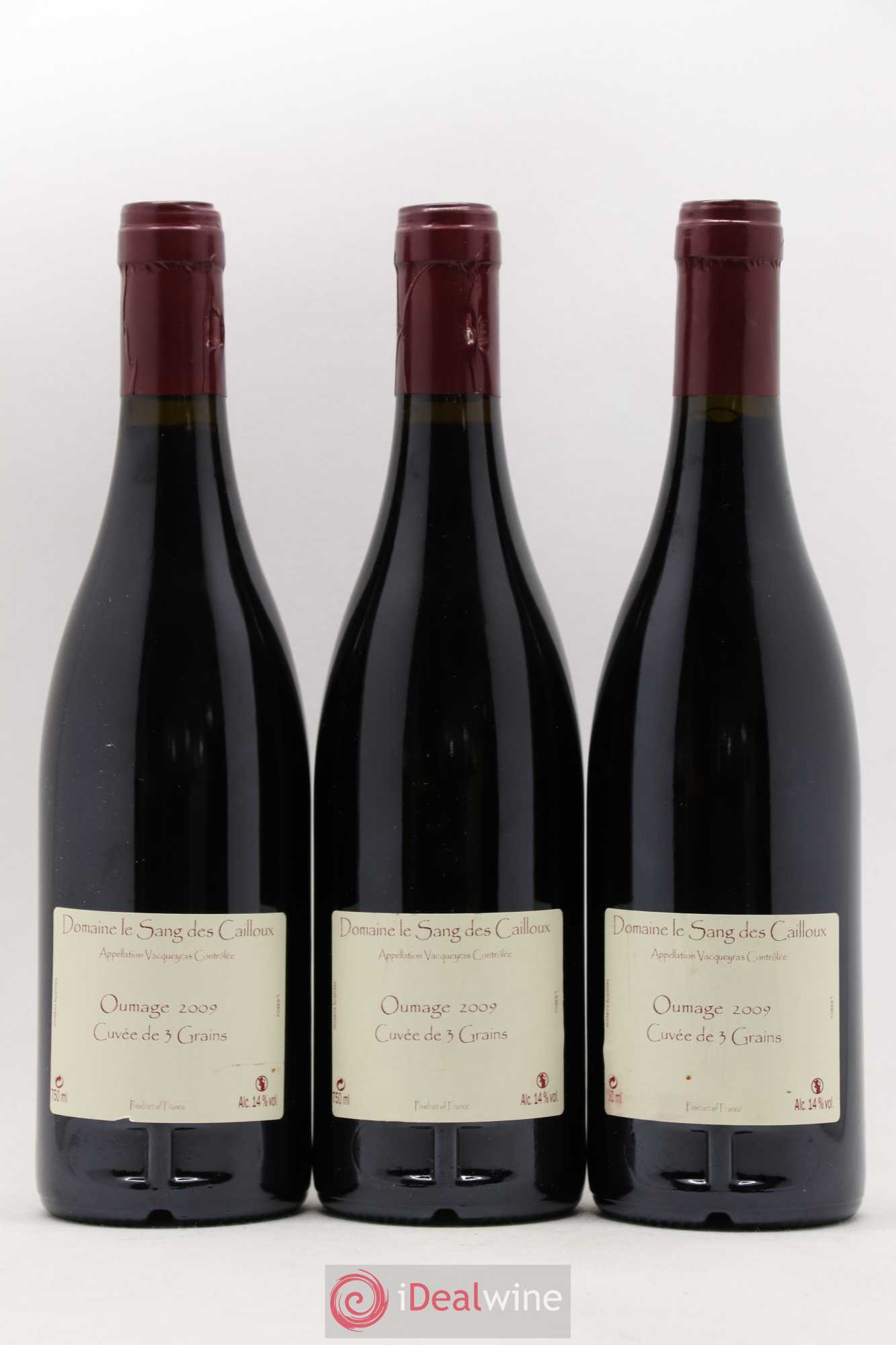 Vacqueyras Oumage Le Sang des Cailloux 2009 - Lot de 3 bouteilles - 1