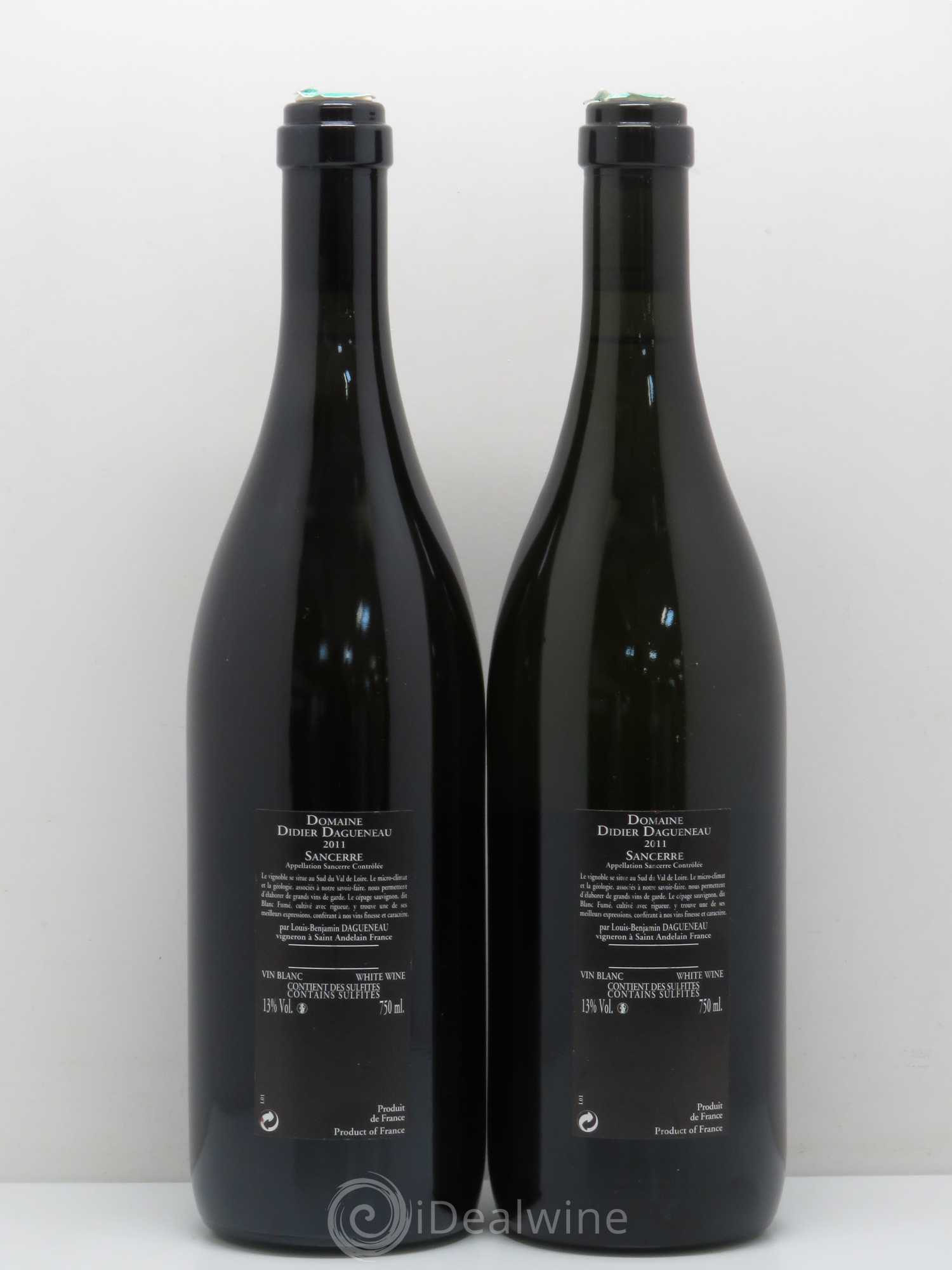 Sancerre Le Mont Damné Chavignol Dagueneau (Domaine Didier - Louis-Benjamin) 2011 - Lot de 2 bouteilles - 1