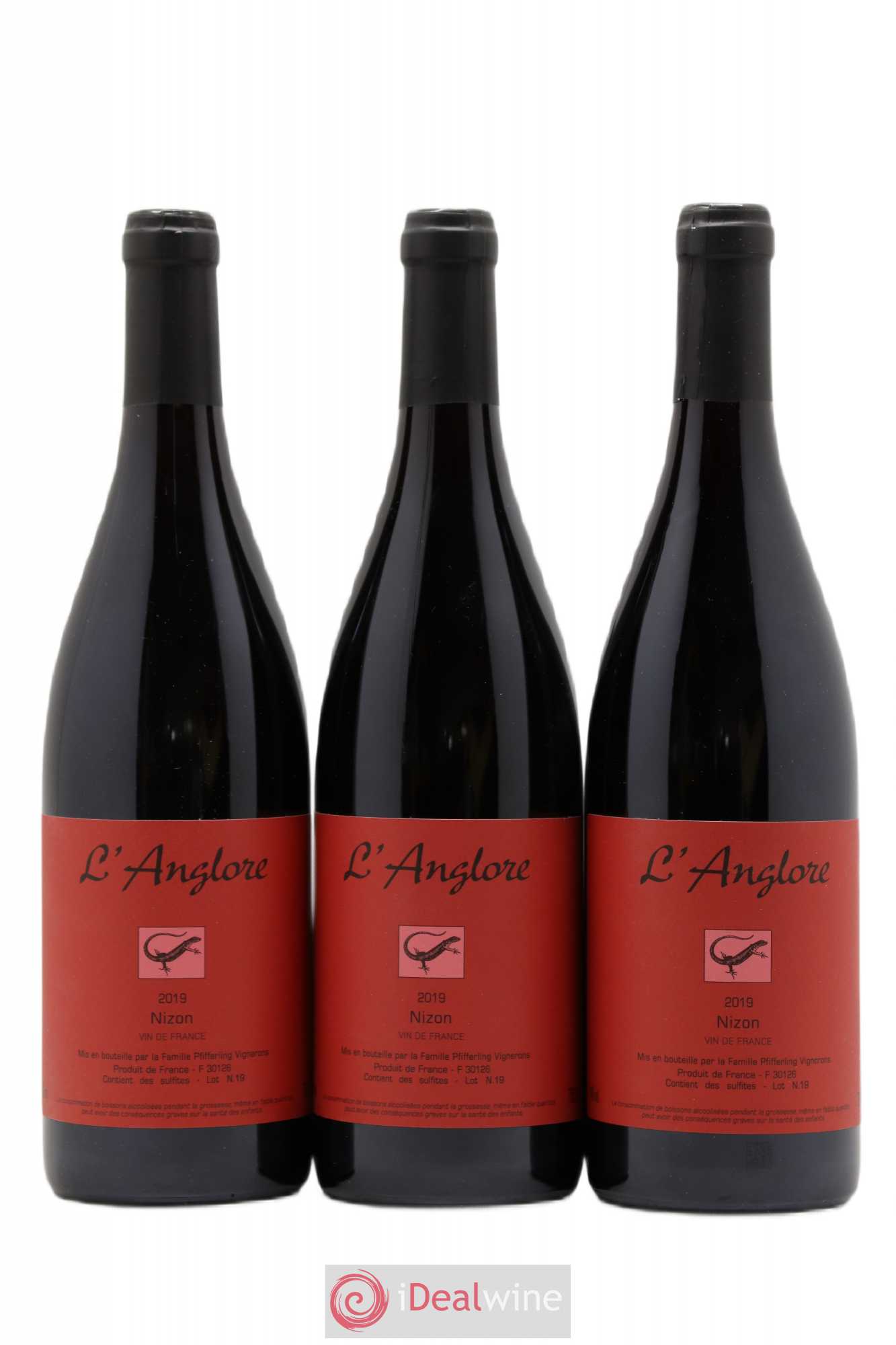 Vin de France Nizon L'Anglore 2019 - Lot de 3 bouteilles - 0