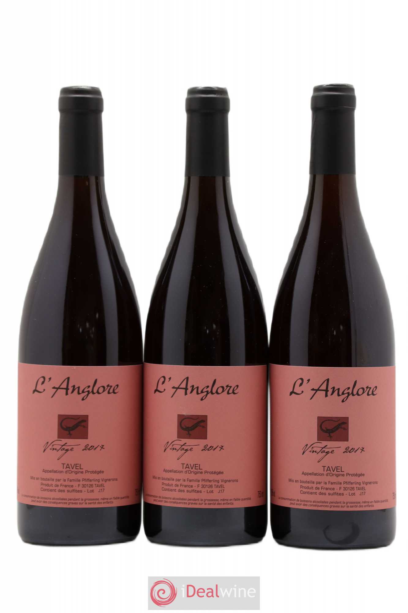 Tavel Vintage L'Anglore 2017 - Lot de 3 bouteilles - 0