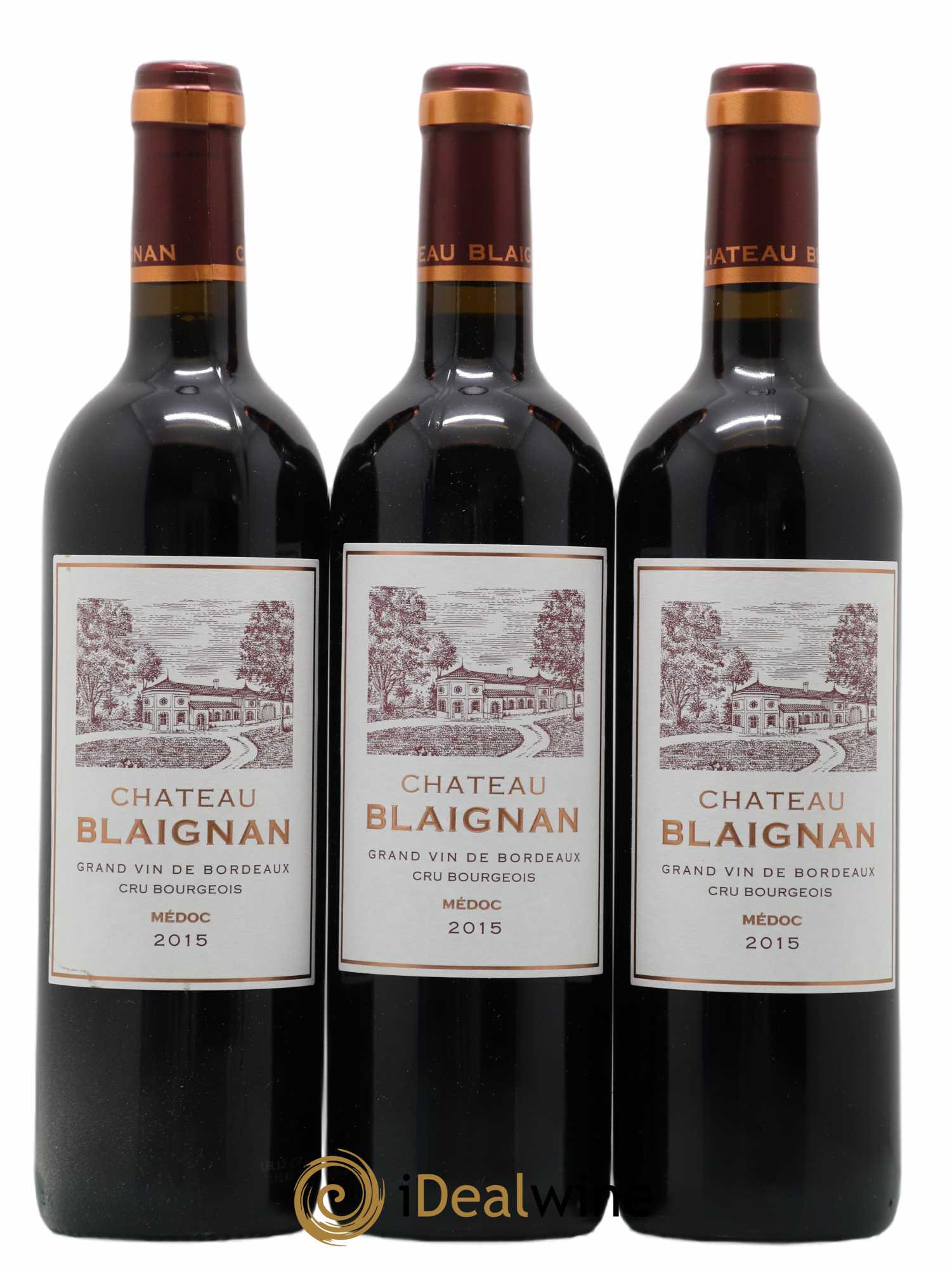 Château Blaignan Cru Bourgeois 2015 - Lot de 3 bouteilles - 0