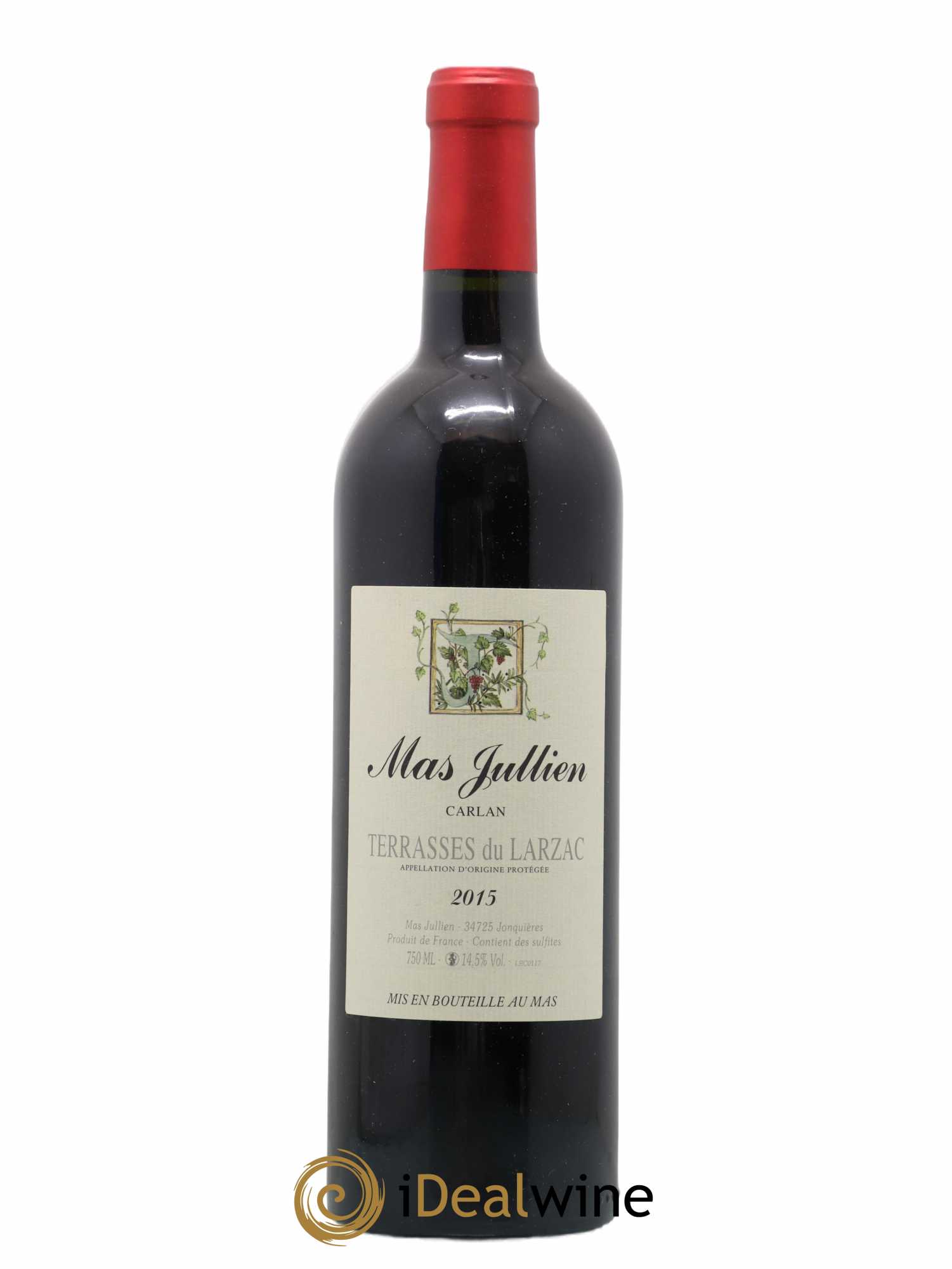 Terrasses du Larzac Mas Jullien Carlan Olivier Jullien 2015 - Lot de 1 bouteille - 0