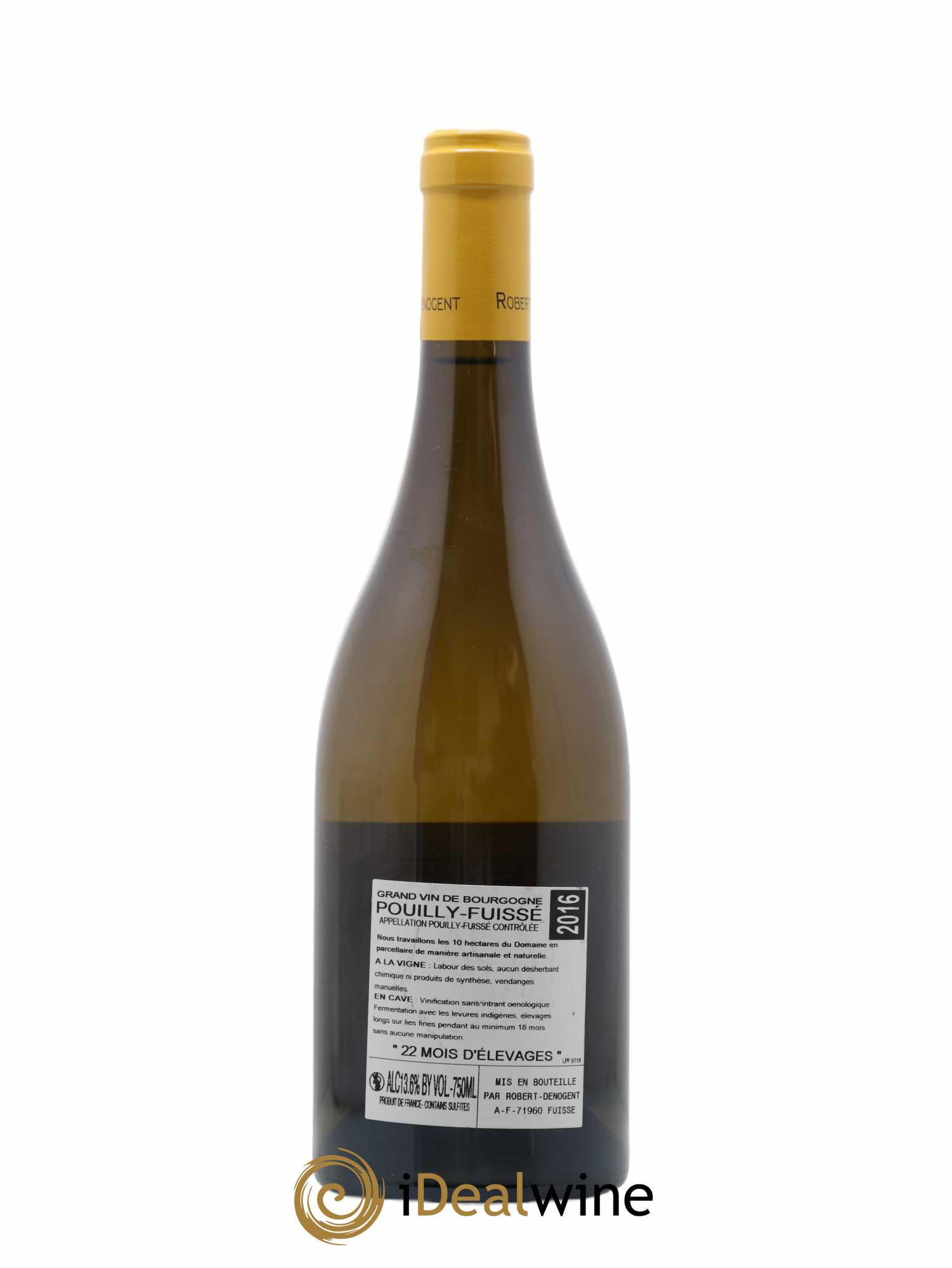 Pouilly-Fuissé Le Clos Reyssié Vieilles Vignes Robert Denogent (Domaine) 2016 - Lot de 1 bouteille - 1