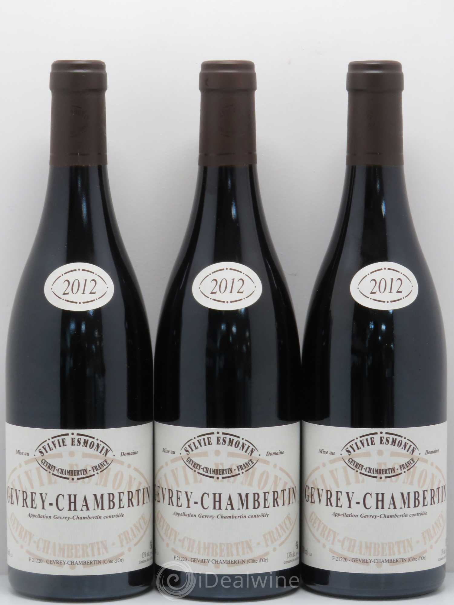 Gevrey-Chambertin Sylvie Esmonin 2012 - Lot de 3 bouteilles - 0