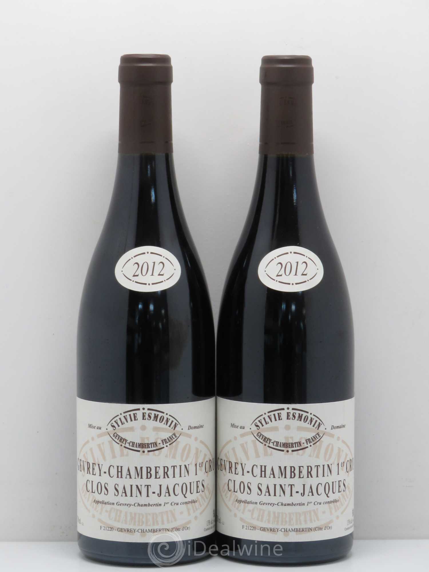 Gevrey-Chambertin 1er Cru Clos Saint Jacques Sylvie Esmonin 2012 - Lot de 2 bouteilles - 0