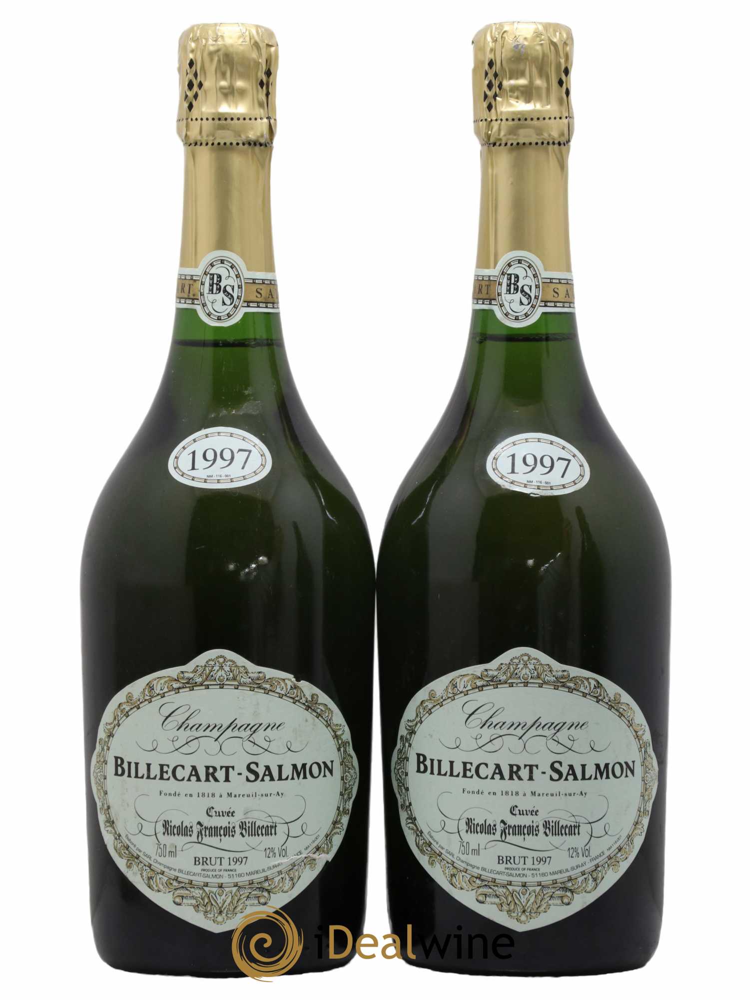 Brut Nicolas François Billecart Billecart-Salmon 1997 - Lot de 2 bouteilles - 0