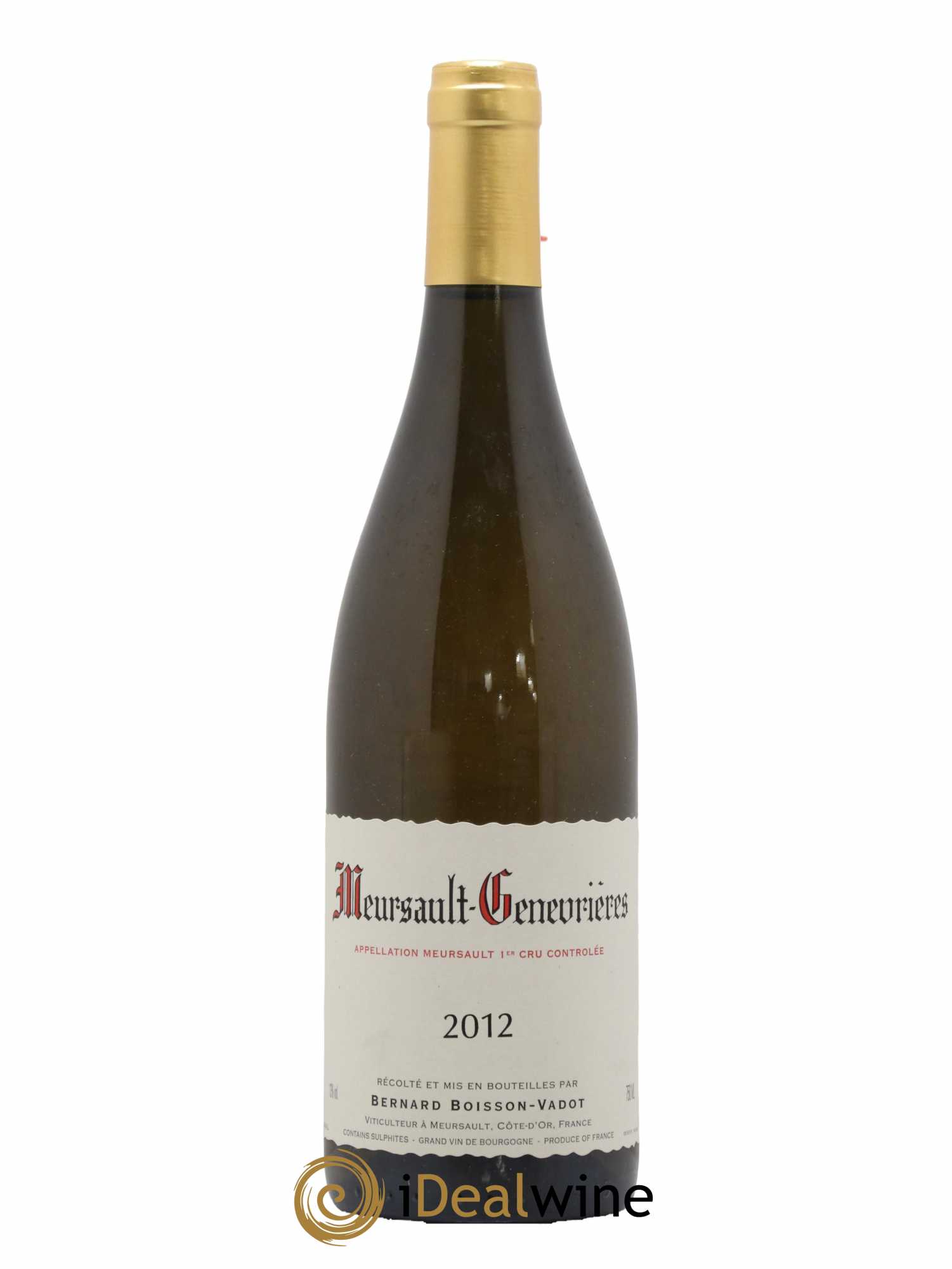 Meursault 1er Cru Genevrières Boisson-Vadot (Domaine) 2012 - Lot de 1 bouteille - 0