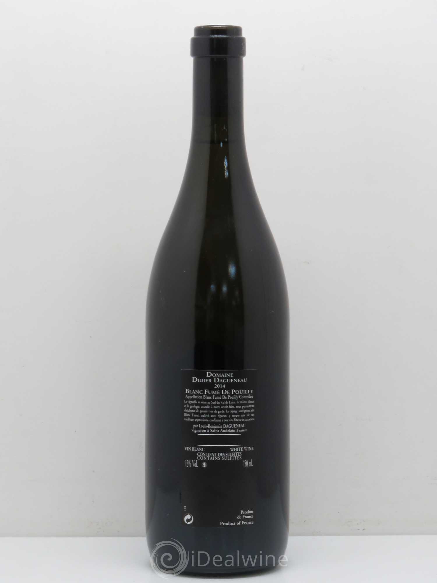 Vin de France (anciennement Pouilly-Fumé) Silex Dagueneau (Domaine Didier - Louis-Benjamin) 2014 - Lot de 1 bouteille - 1