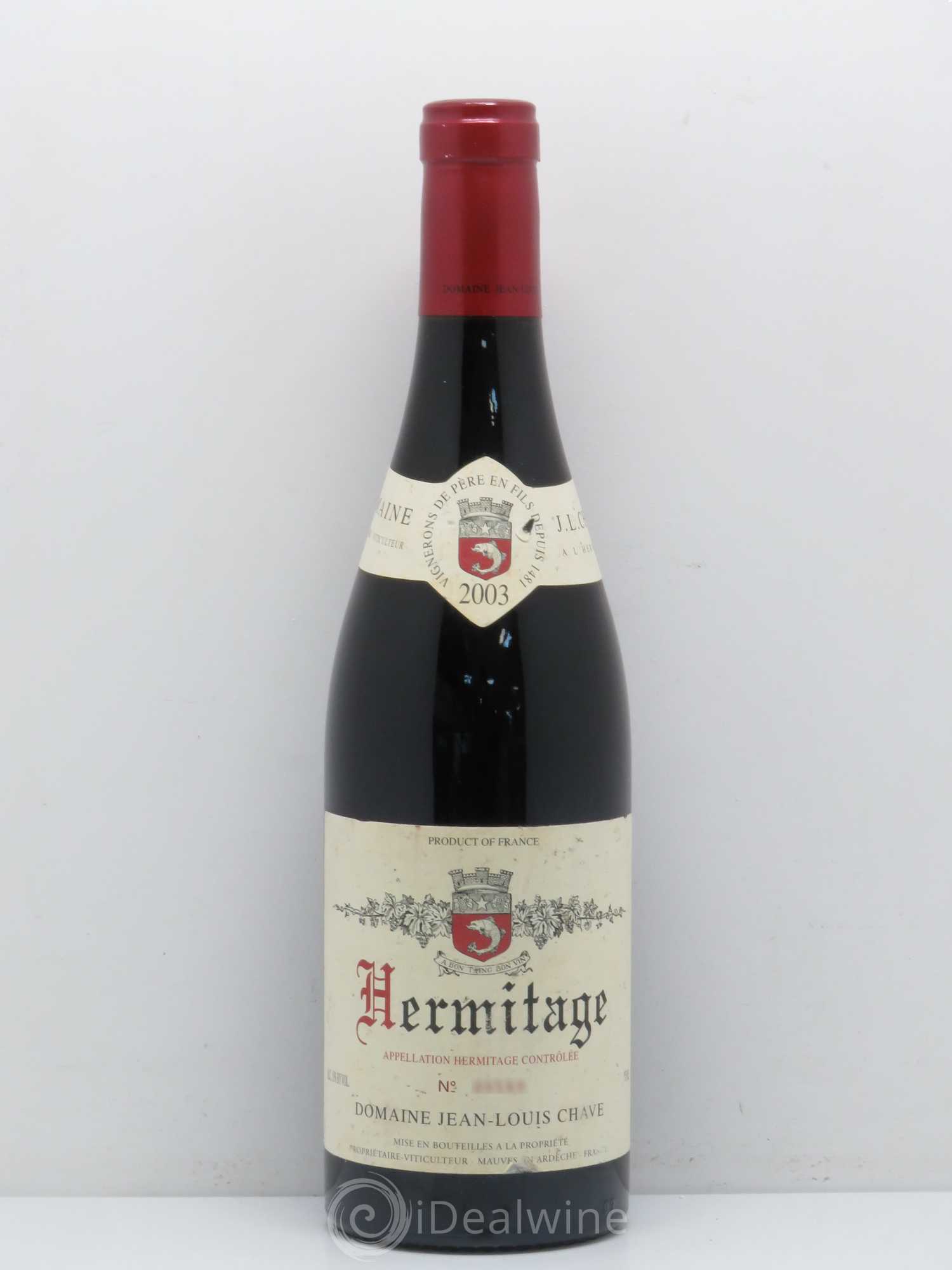 Hermitage Jean-Louis Chave 2003 - Lot de 1 bouteille - 0