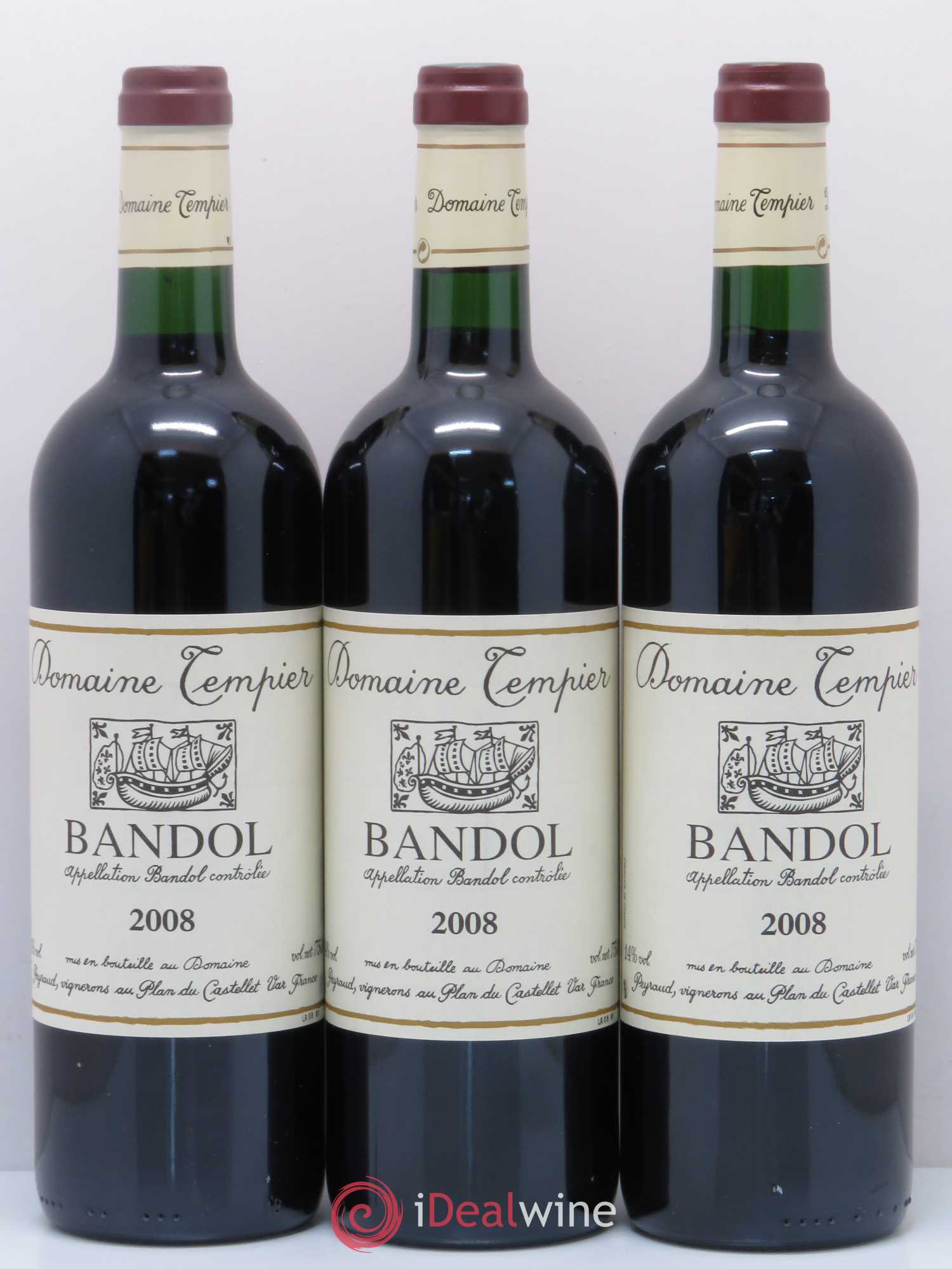 Bandol Domaine Tempier Famille Peyraud 2008 - Lot de 3 bouteilles - 0
