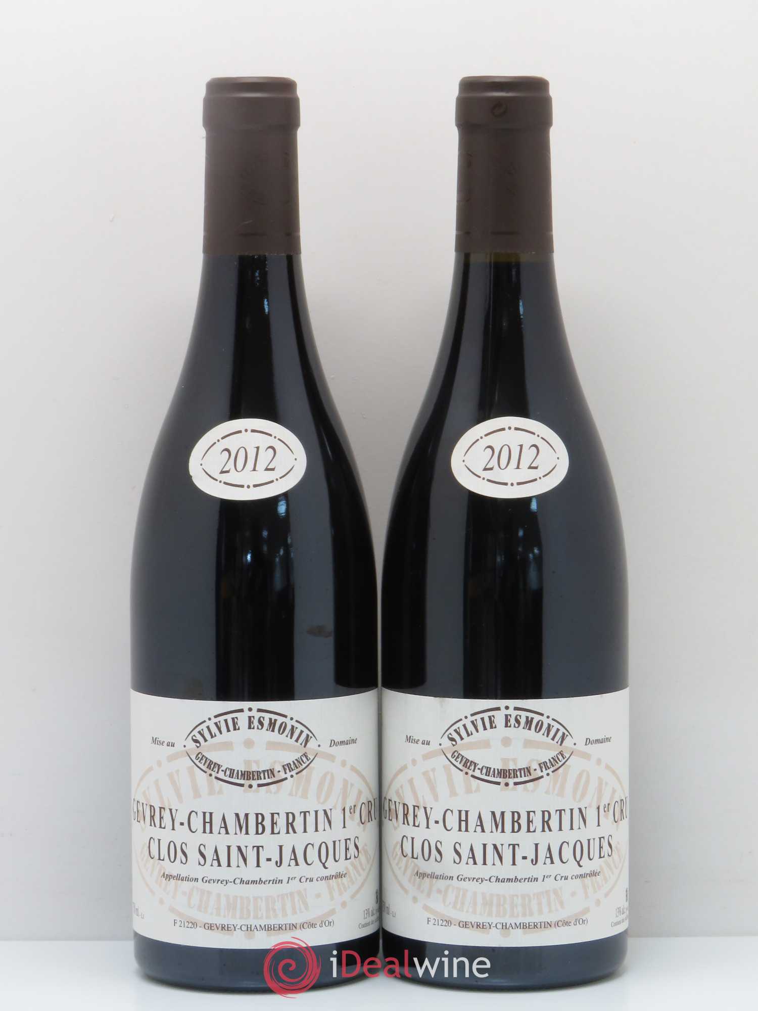 Gevrey-Chambertin 1er Cru Clos Saint Jacques Sylvie Esmonin 2012 - Lot de 2 bouteilles - 0