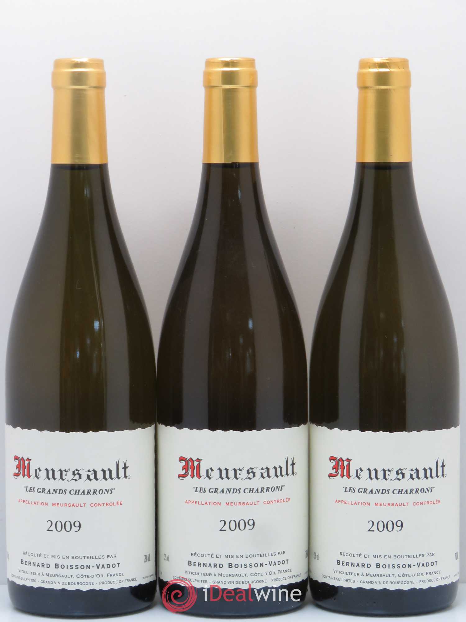 Meursault Les Grands Charrons Boisson-Vadot (Domaine) 2009 - Lot de 3 bouteilles - 0
