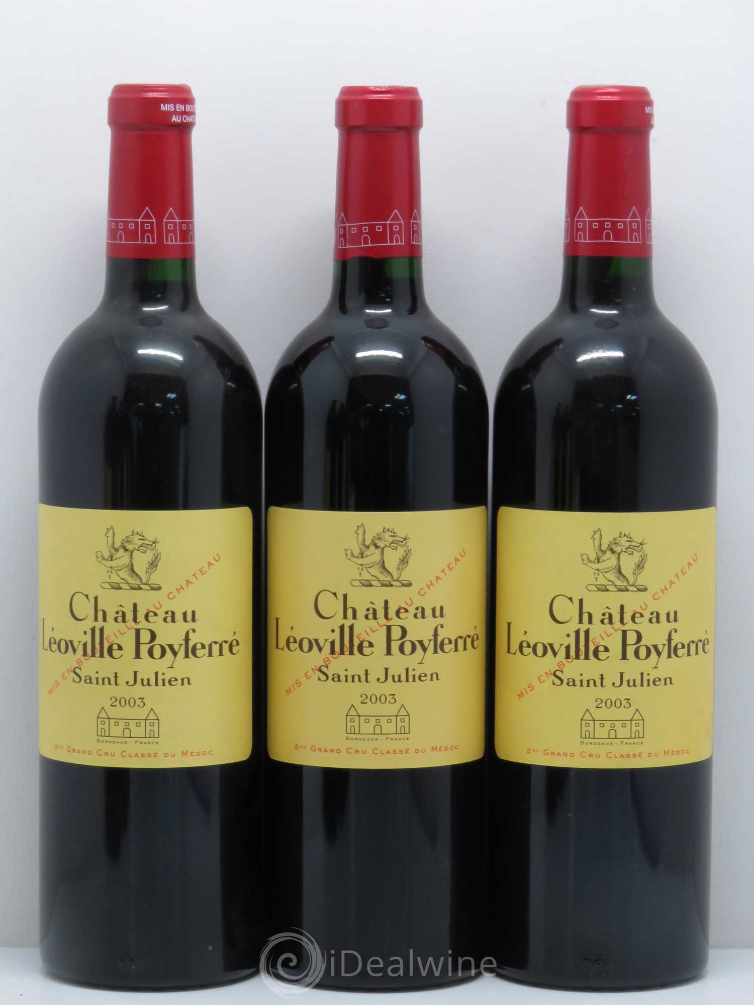Château Léoville Poyferré 2ème Grand Cru Classé 2003 - Lot de 6 bouteilles - 1