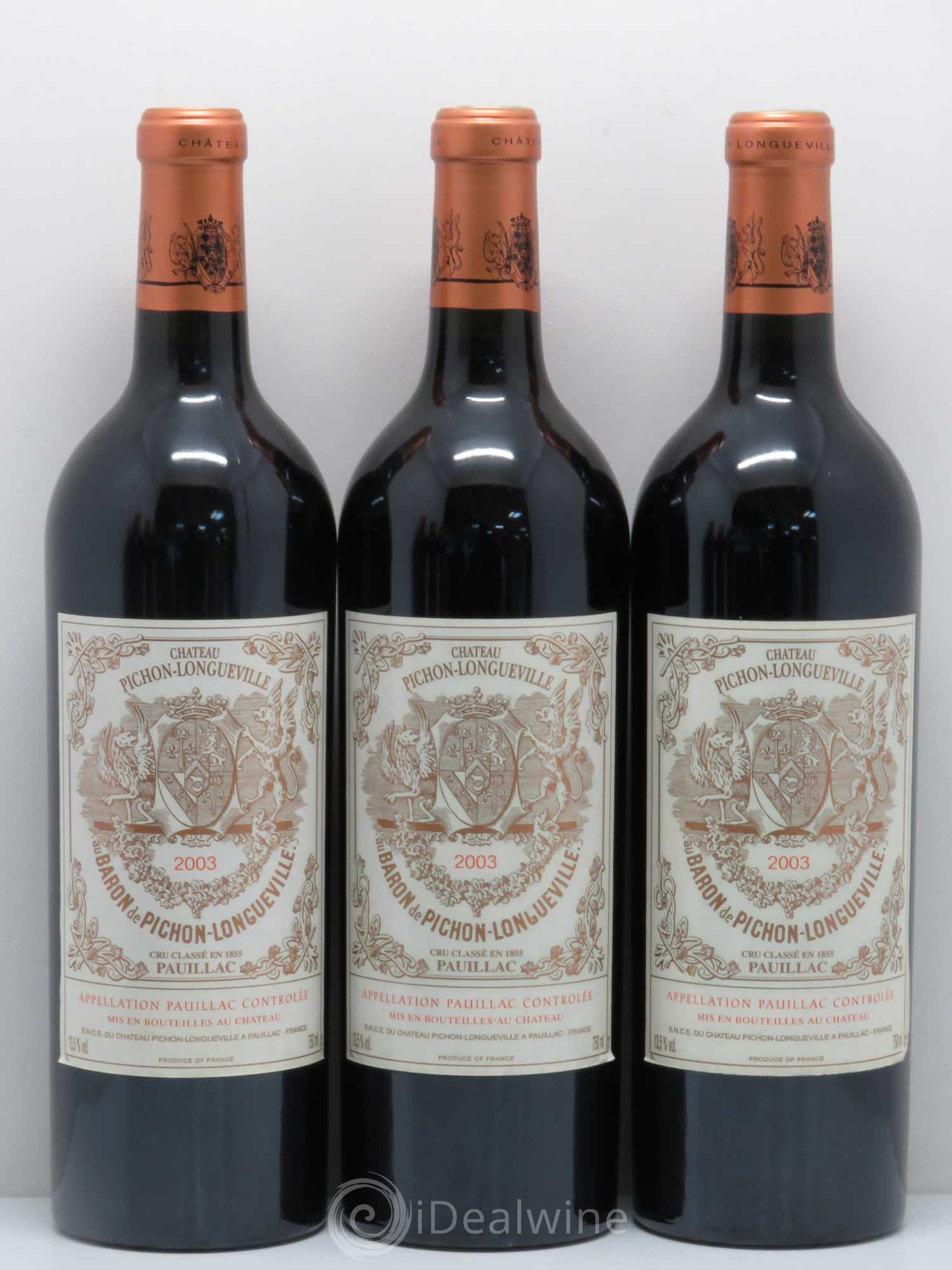 Pichon Longueville Baron 2ème Grand Cru Classé 2003 - Lot de 6 bouteilles - 1