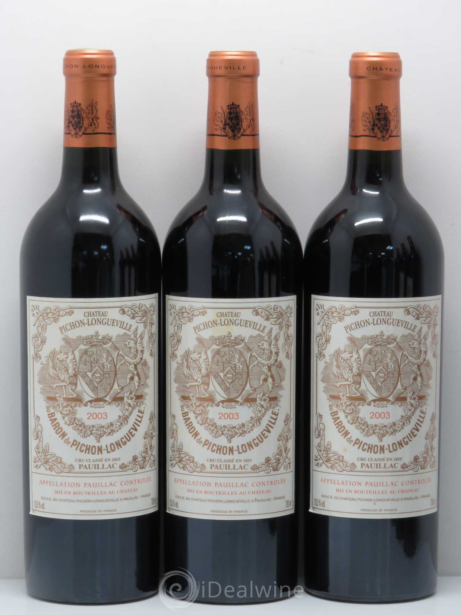 Pichon Longueville Baron 2ème Grand Cru Classé 2003 - Lot de 6 bouteilles - 2