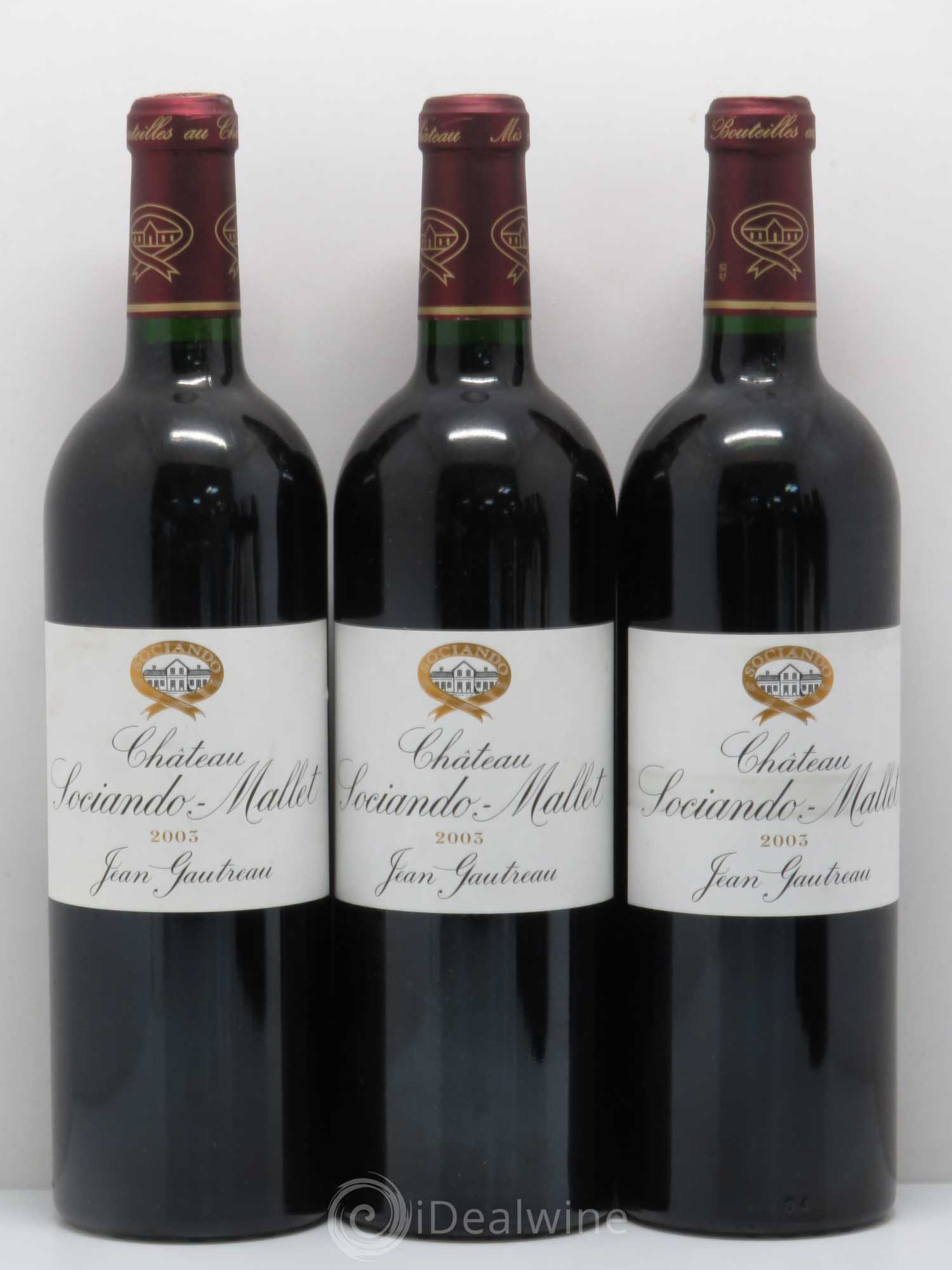 Château Sociando Mallet 2003 - Lot de 6 bouteilles - 1