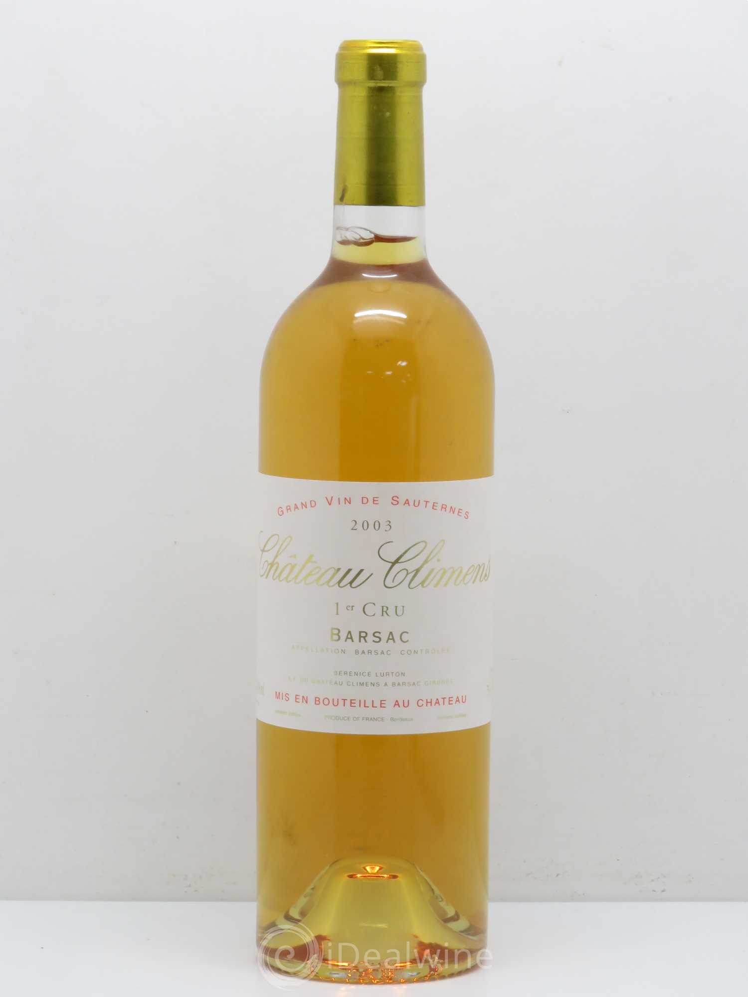 Château Climens 1er Grand Cru Classé 2003 - Lotto di 1 bottiglia - 0