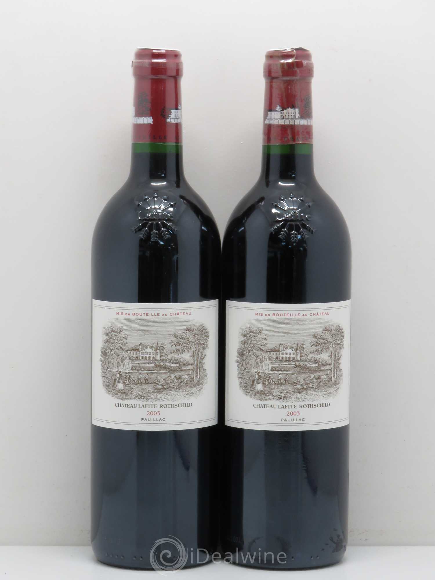Château Lafite Rothschild 1er Grand Cru Classé 2003 - Lot de 2 bouteilles - 0