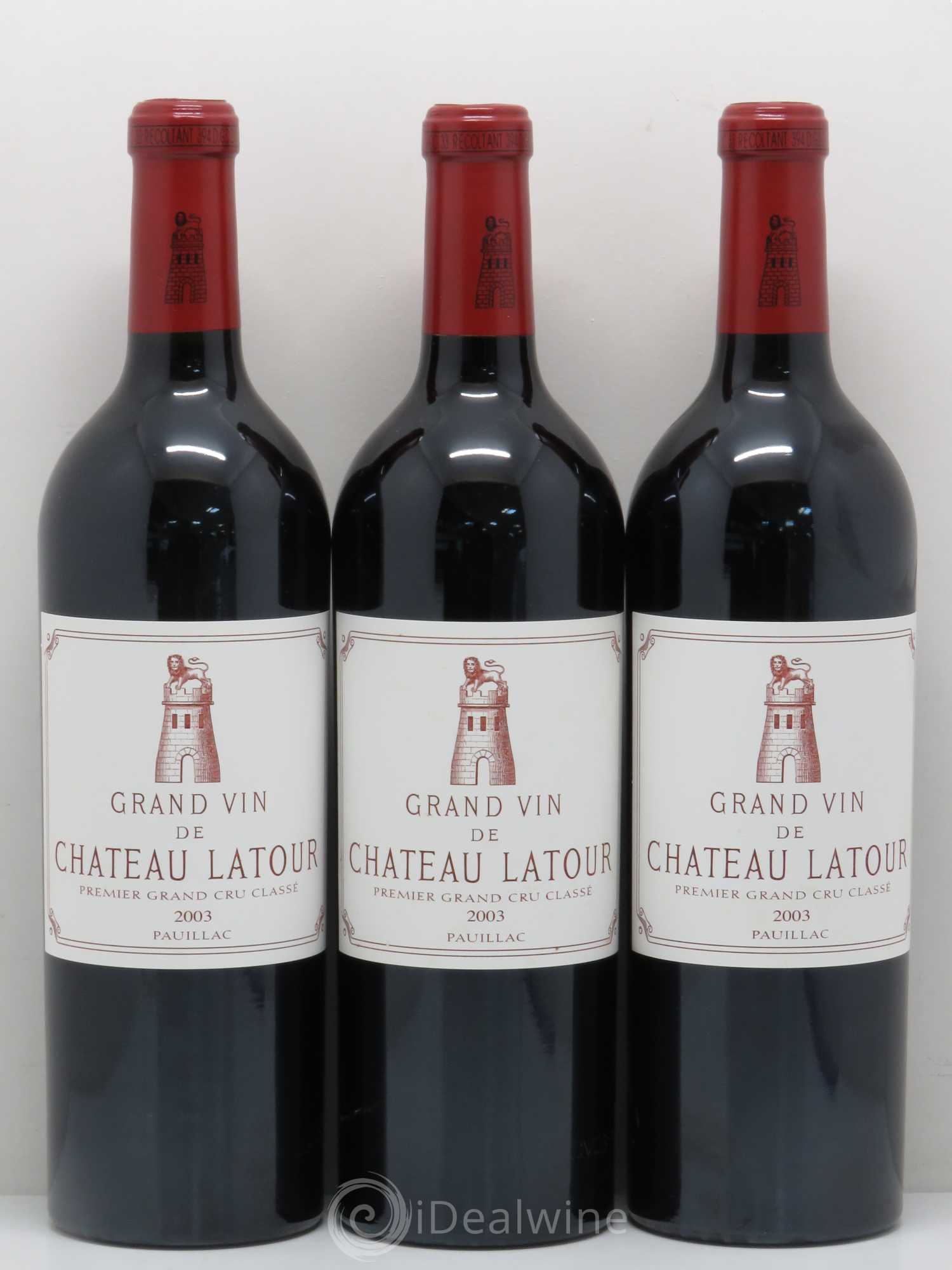 Château Latour 1er Grand Cru Classé 2003 - Lot de 3 bouteilles - 0