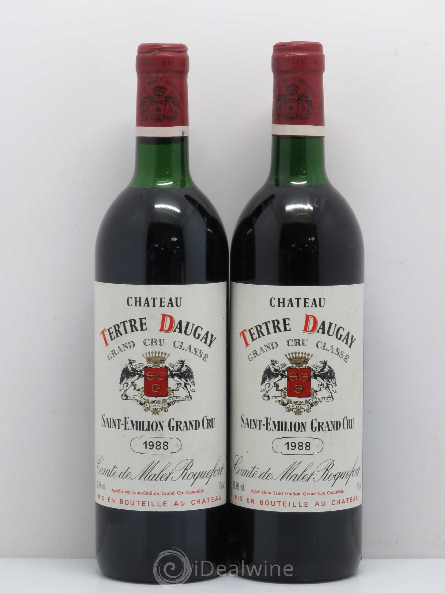 Château Tertre Daugay Grand Cru Classé 1988 - Lot de 2 bouteilles - 0