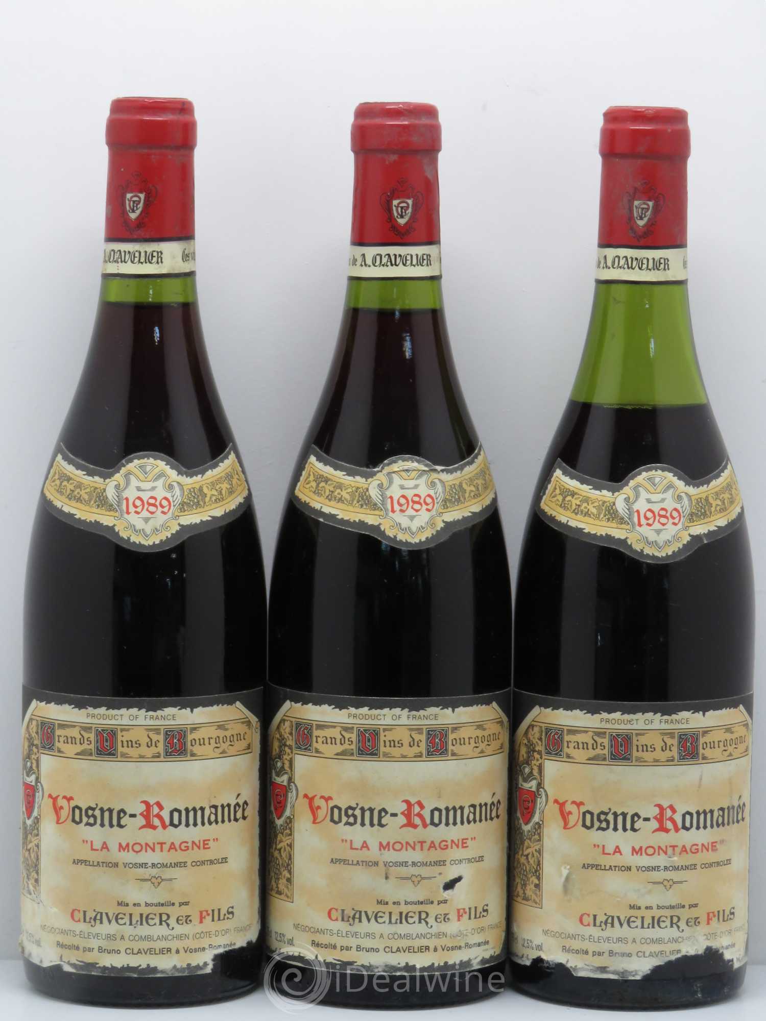 Vosne-Romanée La Montagne - B.Clavelier et Fils 1989 - Posten von 3 Flaschen - 0