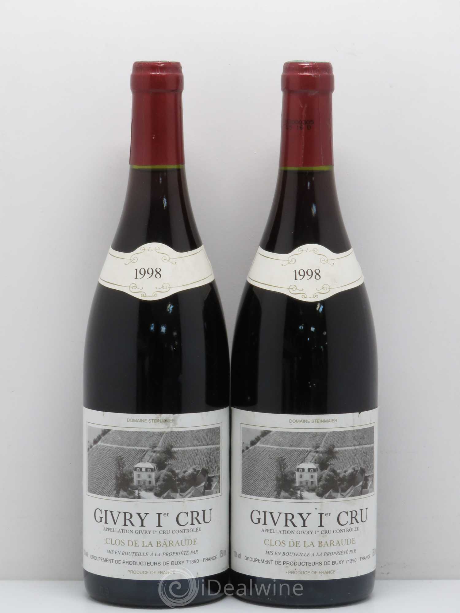Givry 1er Cru Clos De La Baraude 1998 - Posten von 2 Flaschen - 0