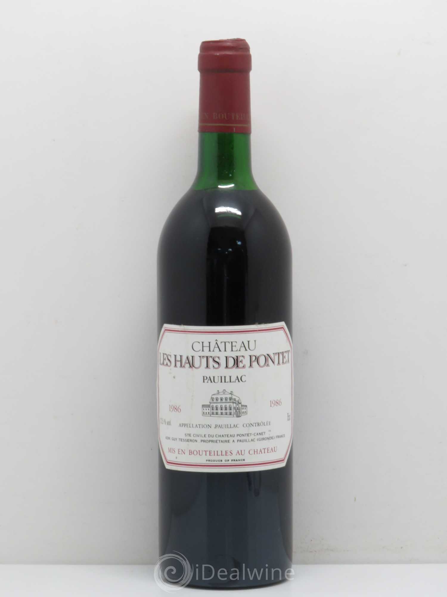 Les Hauts de Pontet-Canet Second Vin (sans prix de réserve) 1986 - Lot de 1 bouteille - 0