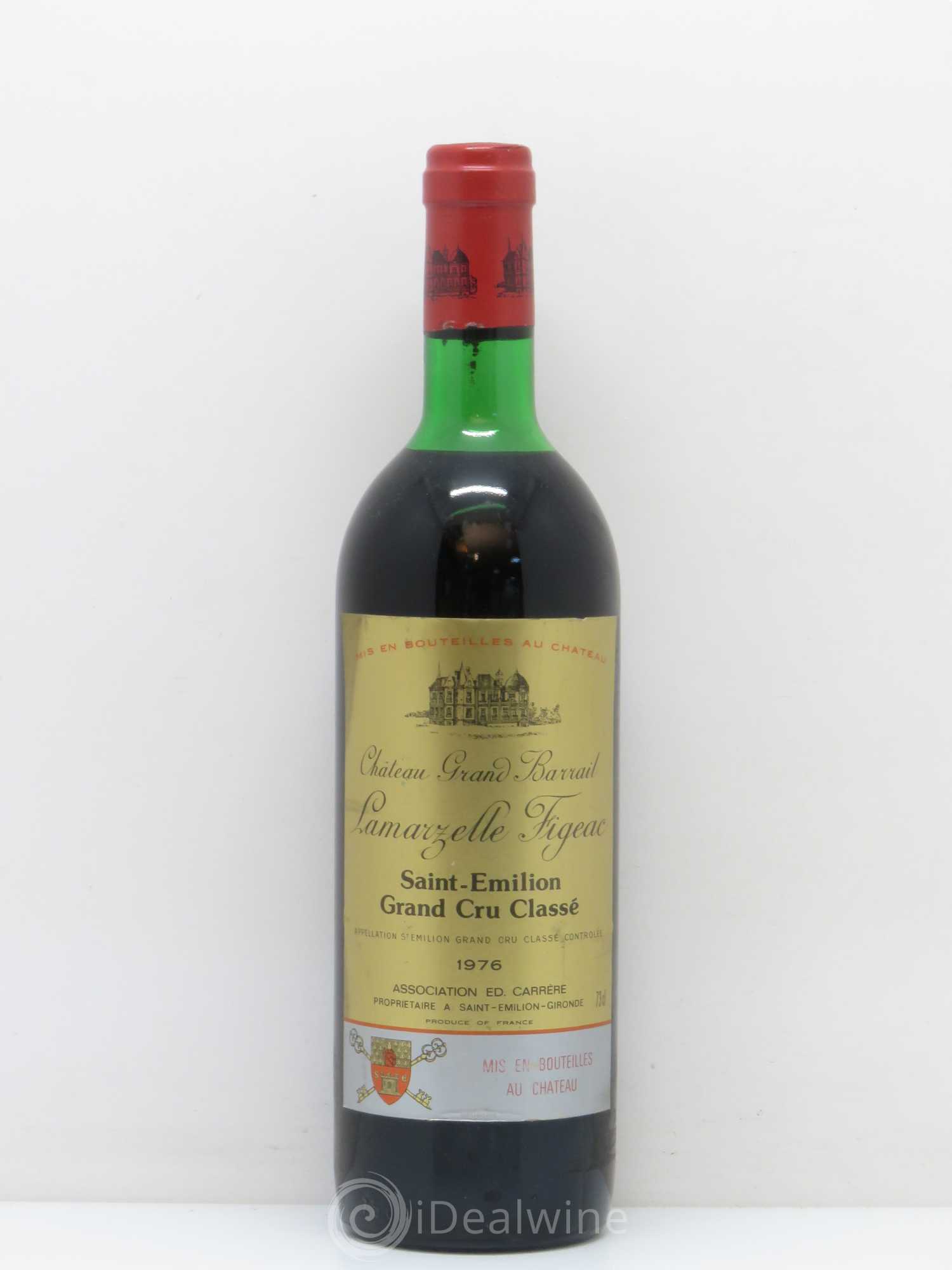 Château Grand Barrail Lamarzelle Figeac Grand Cru Classé 1976 - Lot de 1 bouteille - 0