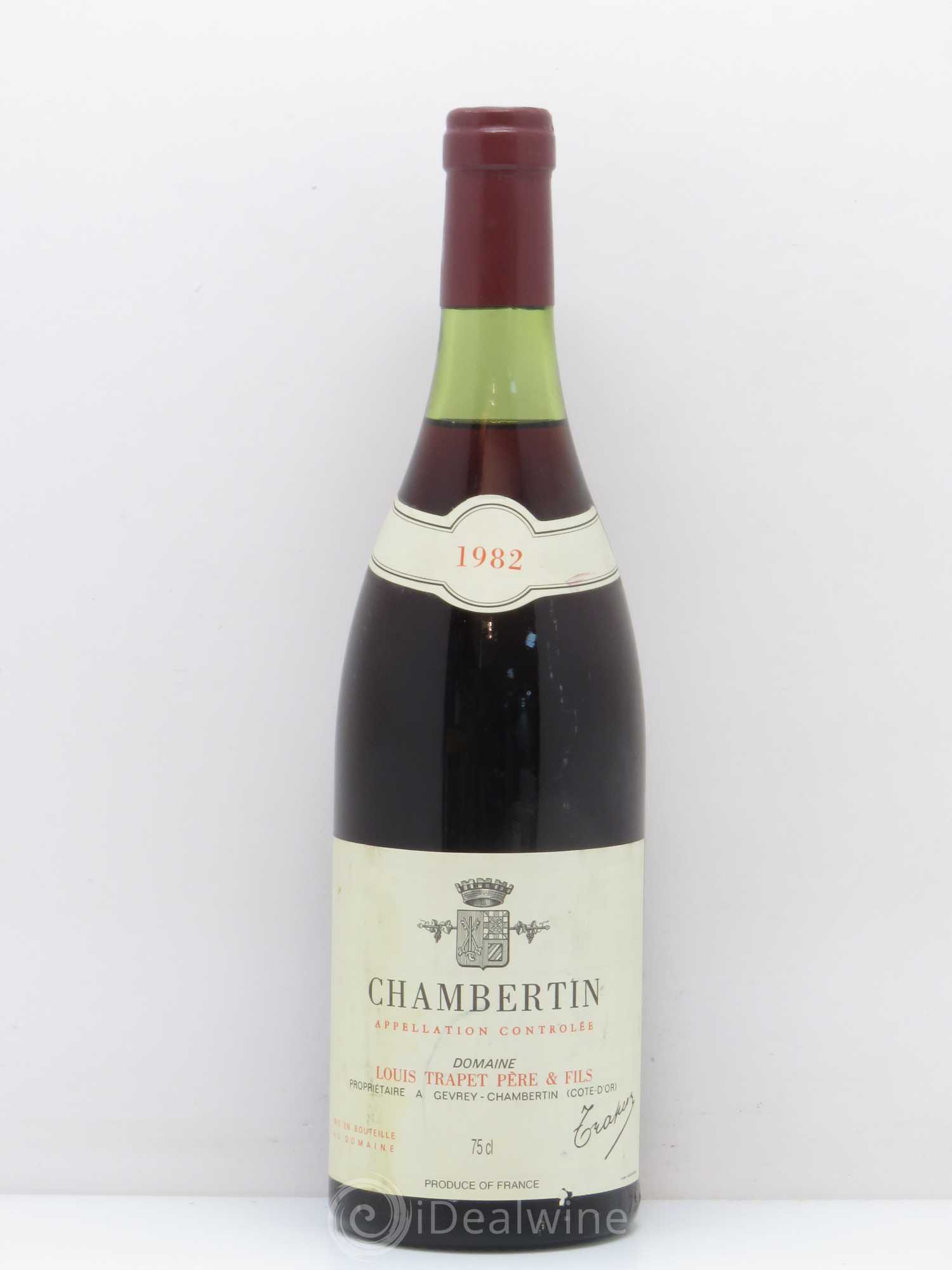 Chambertin Grand Cru Domaine Trapet 1982 - Lot de 1 bouteille - 0