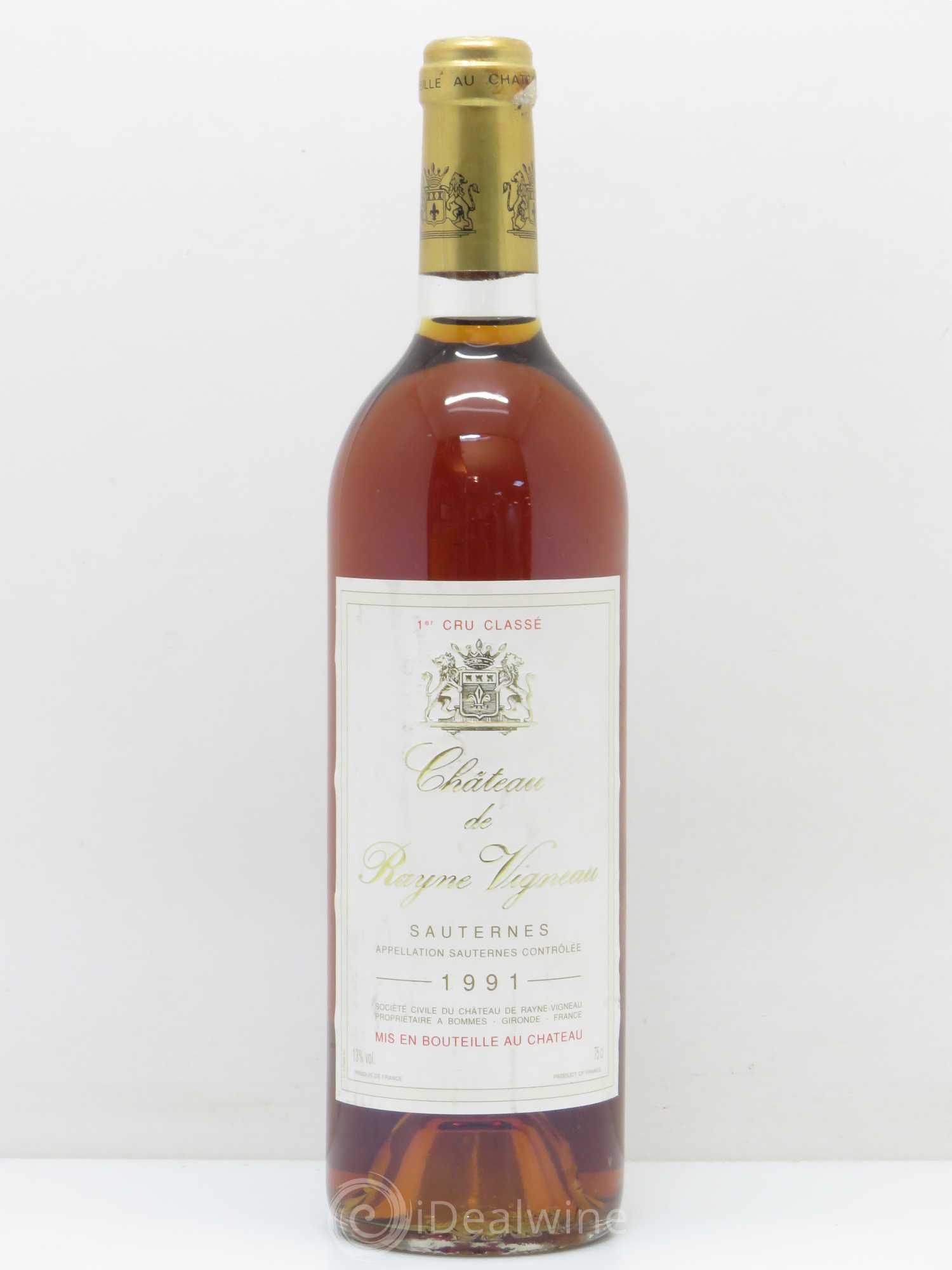 Château de Rayne Vigneau 1er Grand Cru Classé 1991 - Lotto di 1 bottiglia - 0