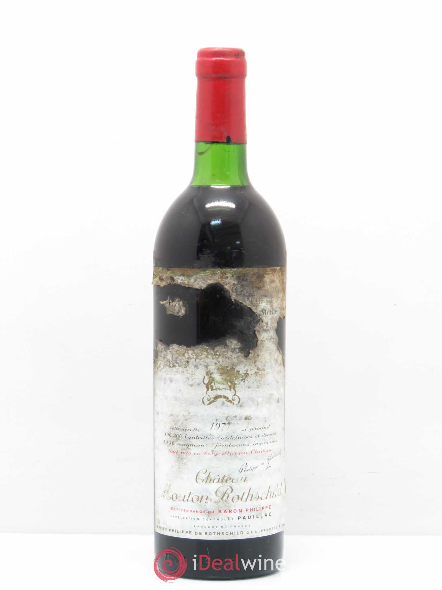 Château Mouton Rothschild 1er Grand Cru Classé 1977 - Lot de 1 bouteille - 0