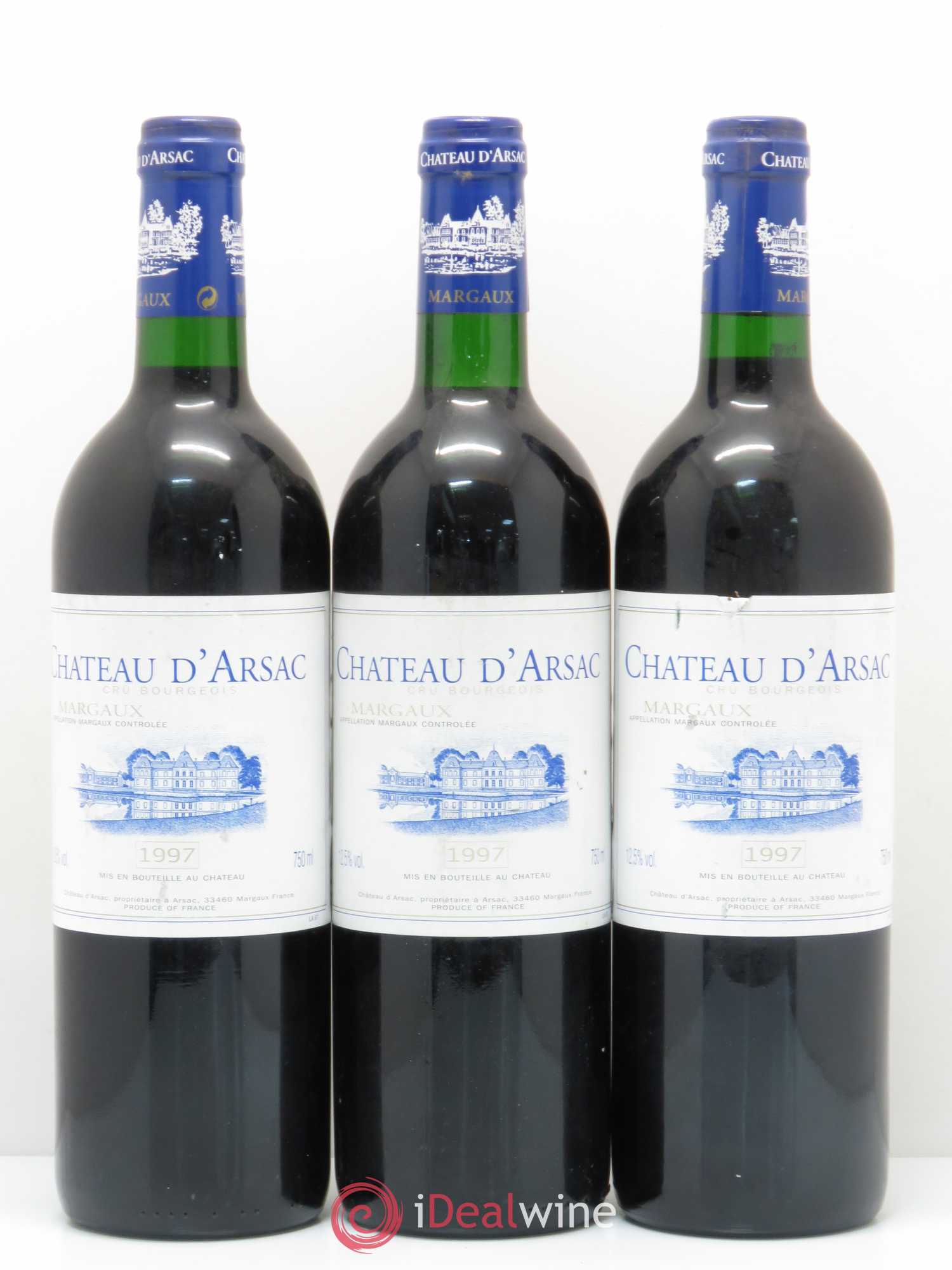 Château d' Arsac Cru Bourgeois 1997 - Lot de 6 bouteilles - 1
