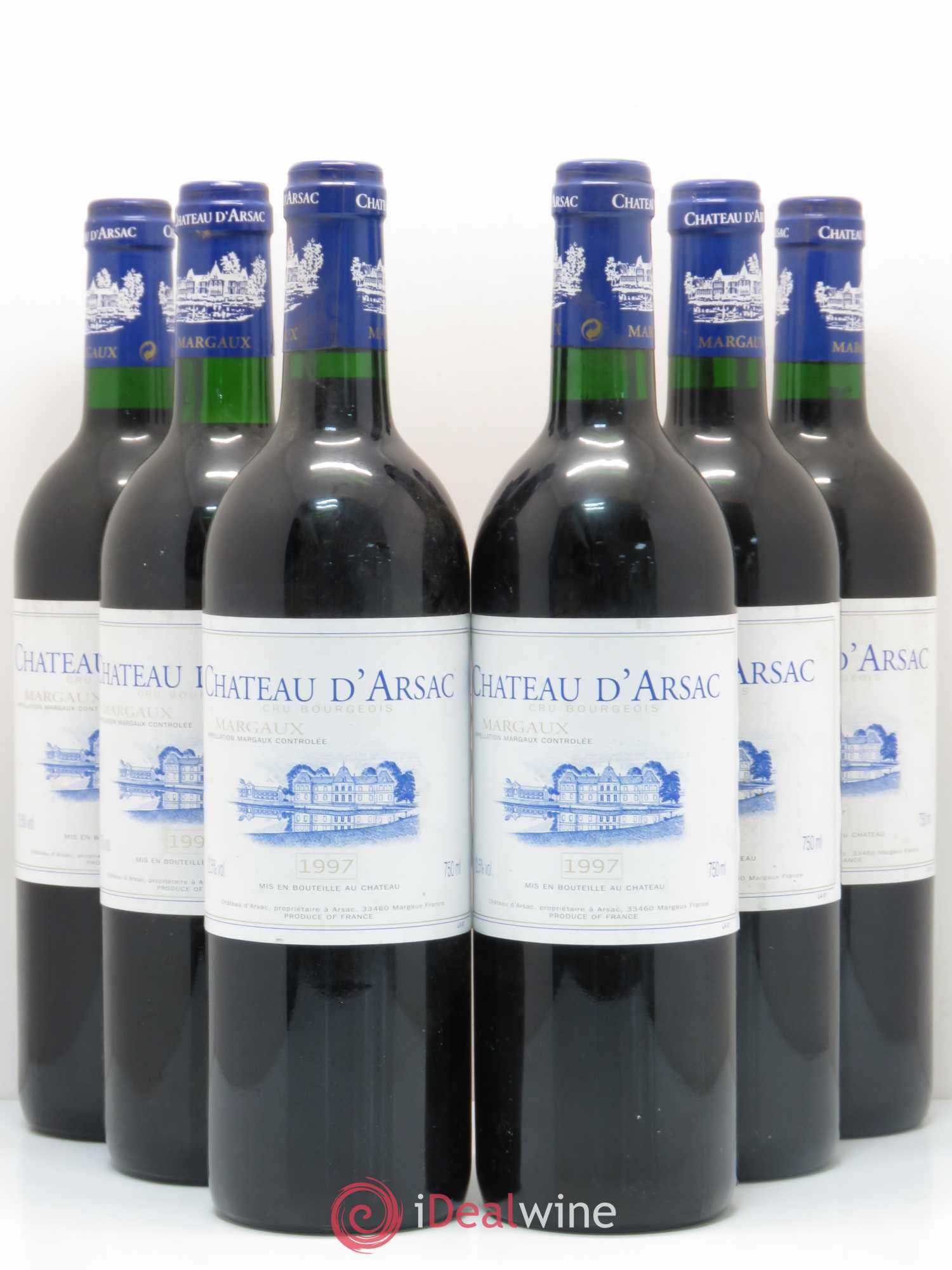Château d' Arsac Cru Bourgeois 1997 - Lot de 6 bouteilles - 0