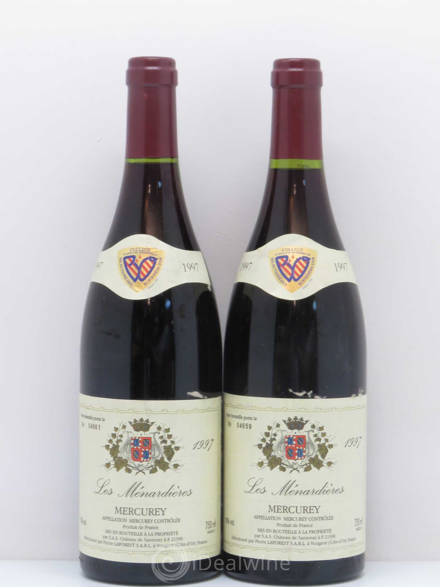 Mercurey Les Menardieres 1997 - Posten von 2 Flaschen - 0