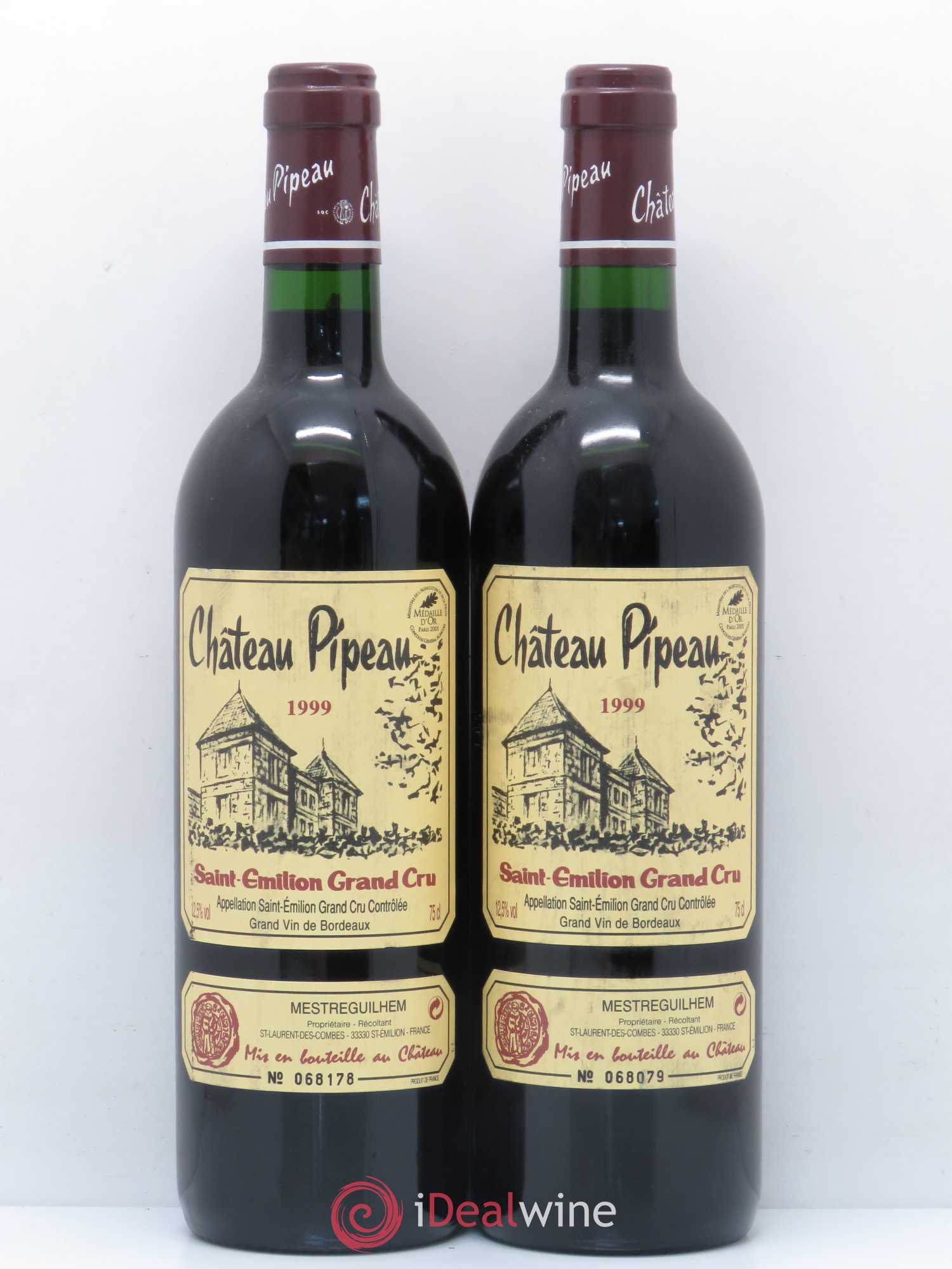 Château Pipeau 1999 - Lot de 2 bouteilles - 0