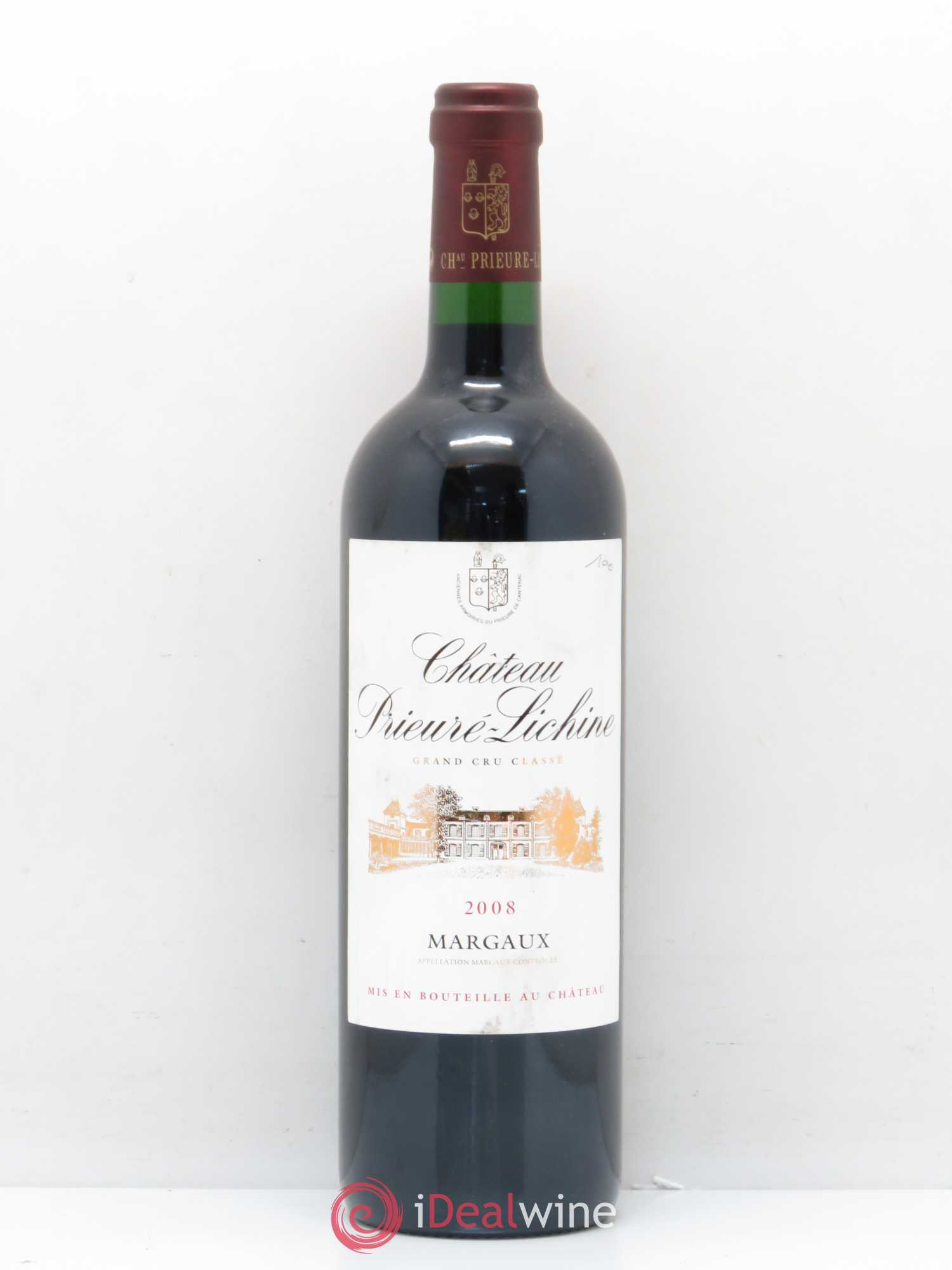 Château Prieuré Lichine 4ème Grand Cru Classé 2008 - Lot de 1 bouteille - 0