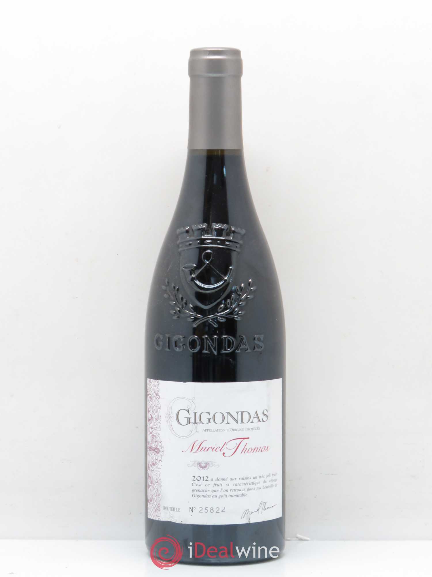 Gigondas Muriel Thomas 2012 - Lot de 1 bouteille - 0
