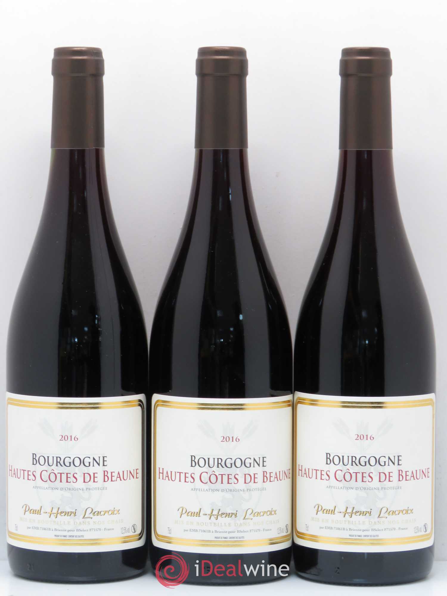 Hautes-Côtes de Beaune Paul Henri Lacroix (sans prix de réserve) 2016 - Posten von 3 Flaschen - 0