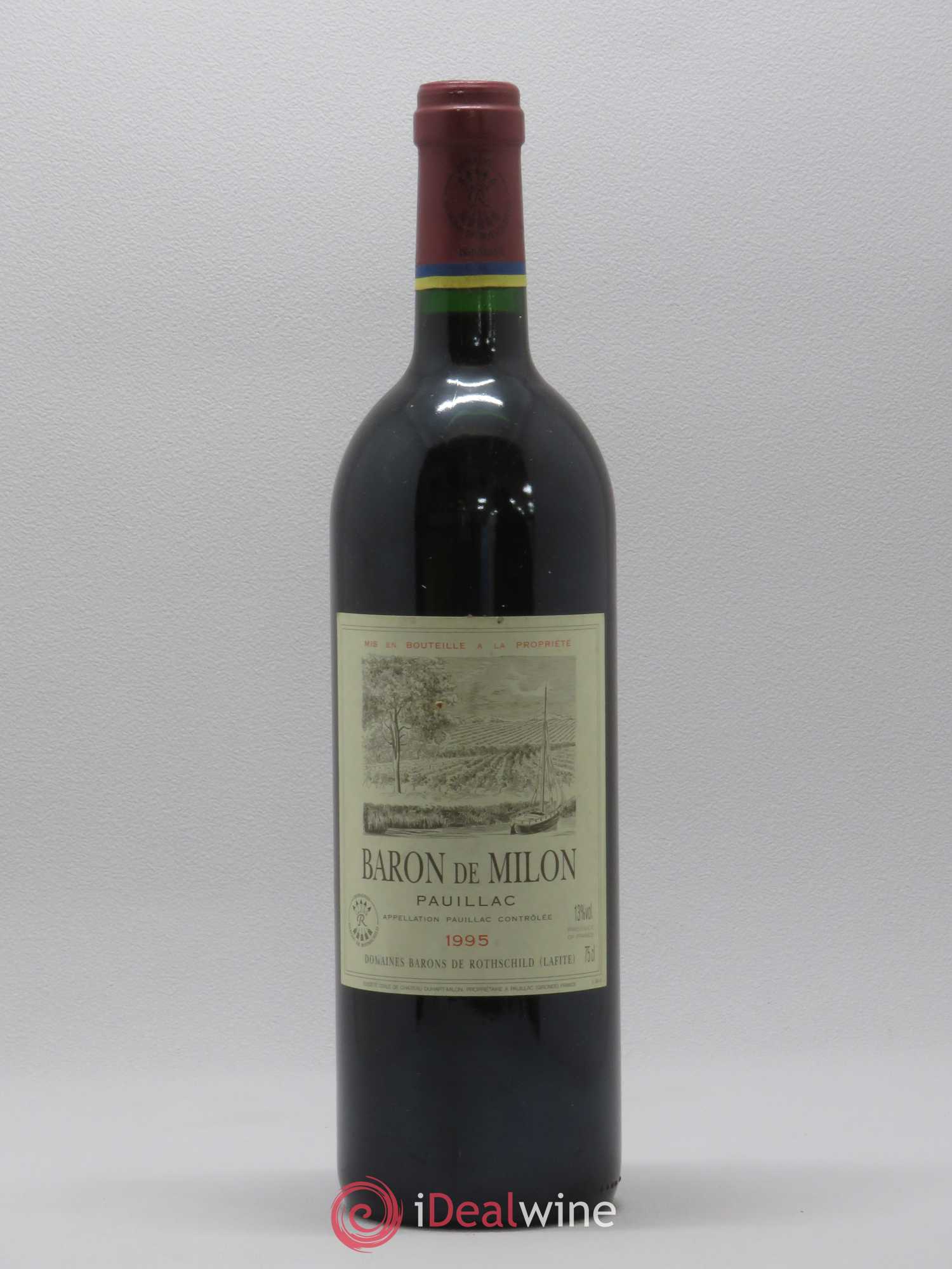 Pauillac Baron de Milon Domaines Barons de Rothschild 1995 - Lot de 1 bouteille - 0