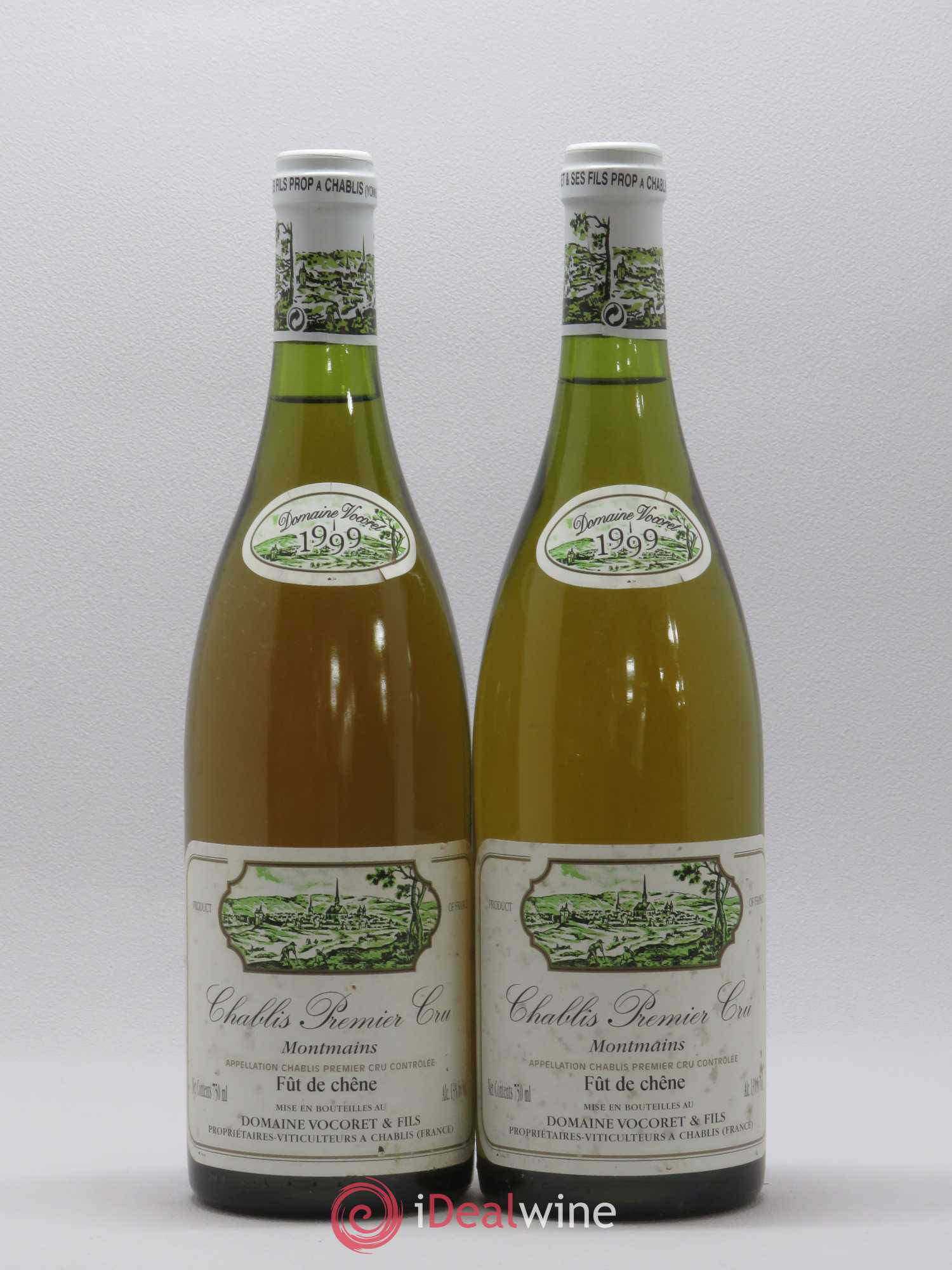 Chablis 1er Cru Montmains Domaine Vocoret et Fils (sans prix de réserve) 1999 - Posten von 2 Flaschen - 0