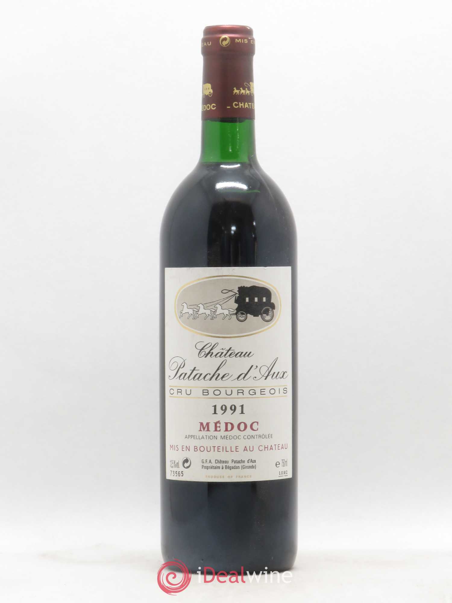 Château Patache d'Aux Cru Bourgeois 1991 - Lot de 1 bouteille - 0