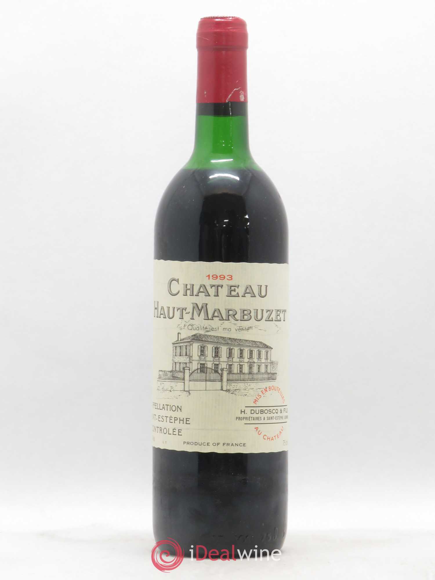 Château Haut Marbuzet 1993 - Lot de 1 bouteille - 0