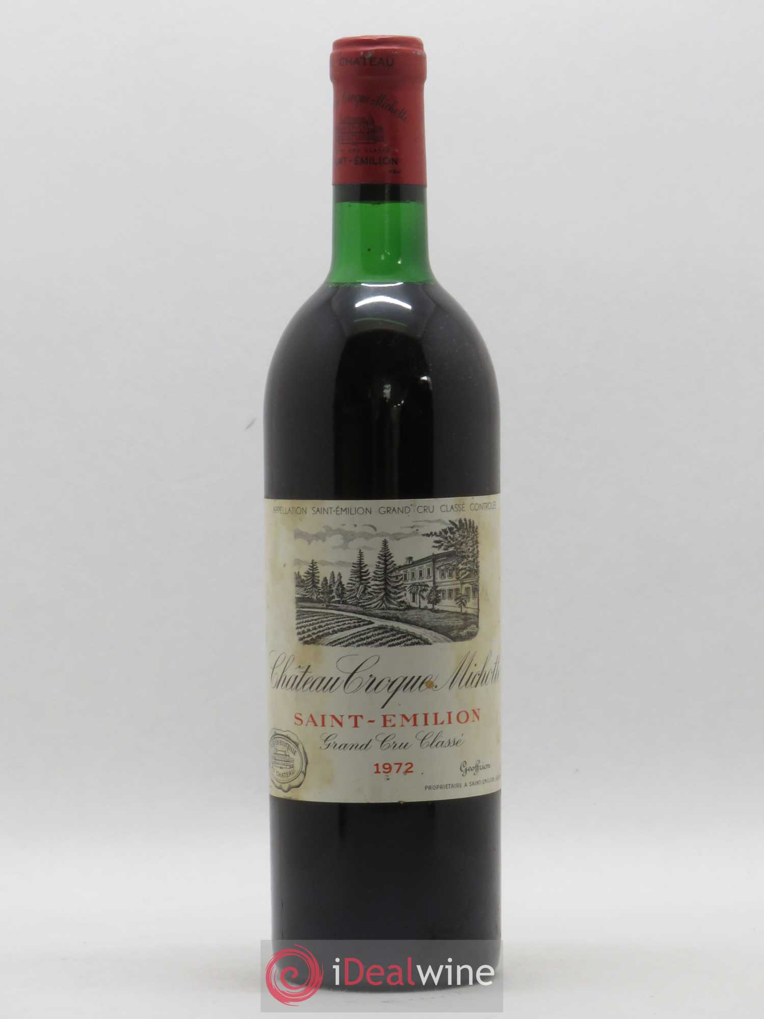 Château Croque Michotte 1972 - Lot de 1 bouteille - 0