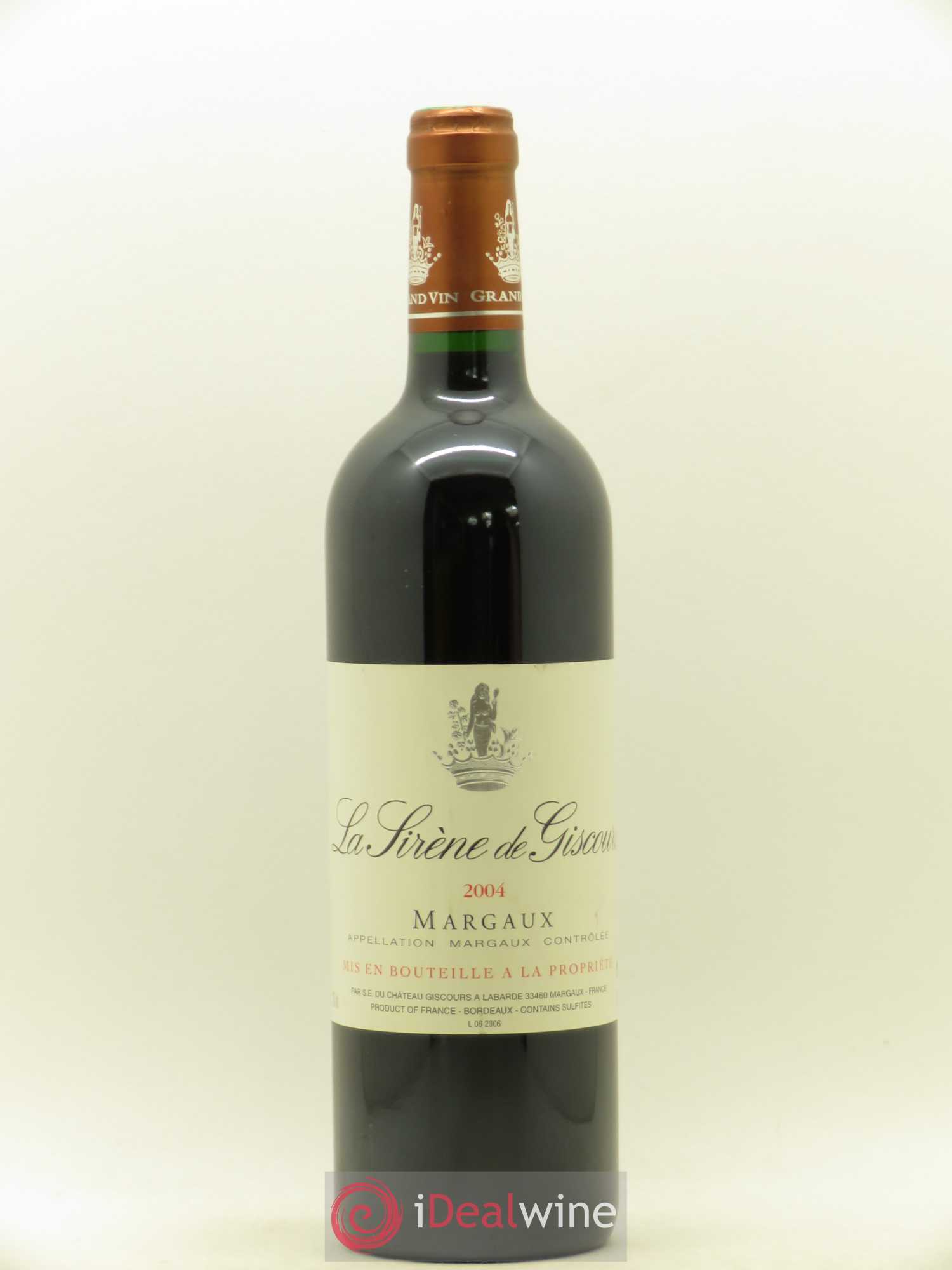 La Sirène de Giscours (sans prix de réserve) 2004 - Lot de 1 bouteille - 0