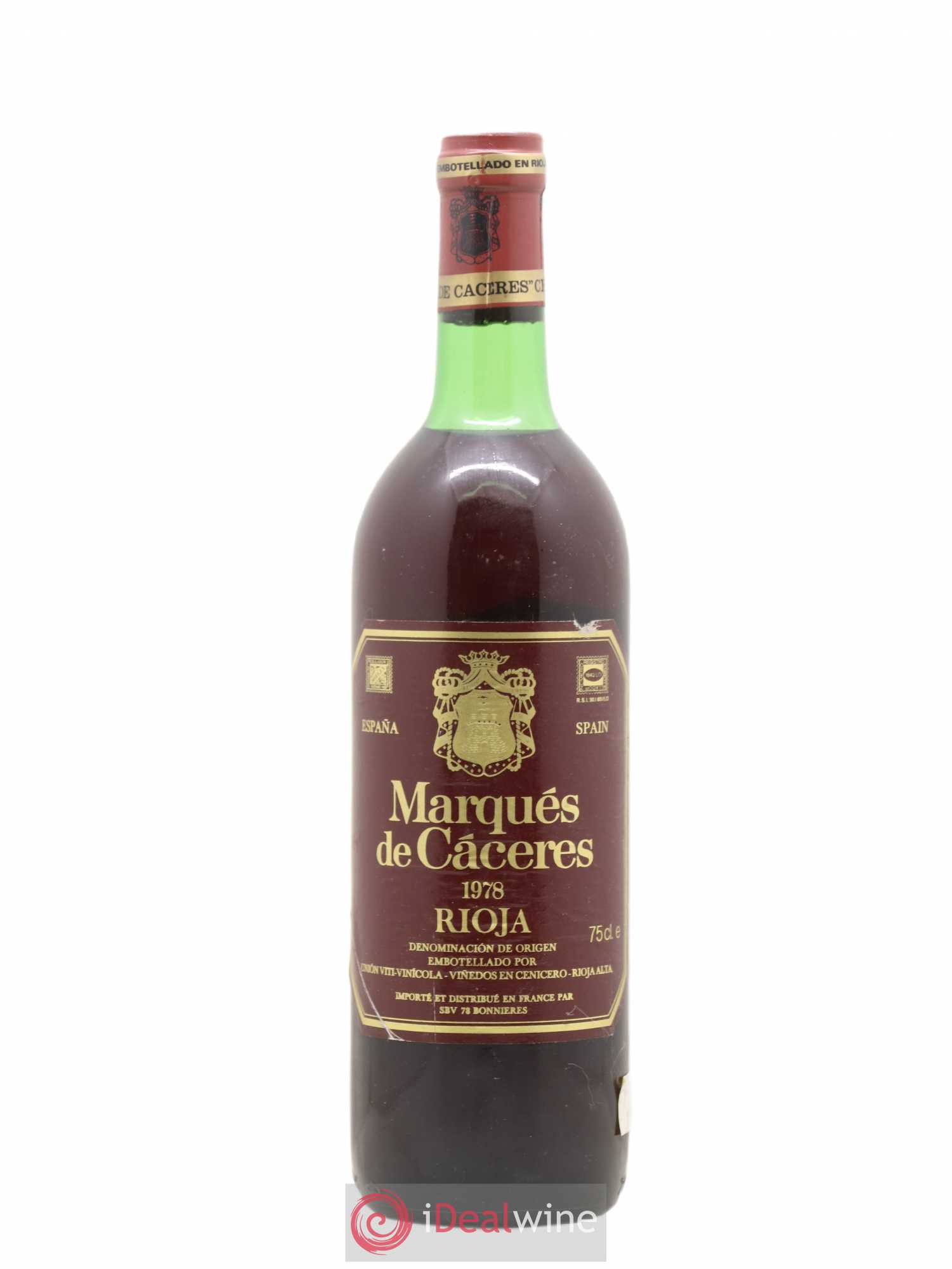 Rioja DOCA Reserva Marquès de Caceres 1978 - Lot de 1 bouteille - 0