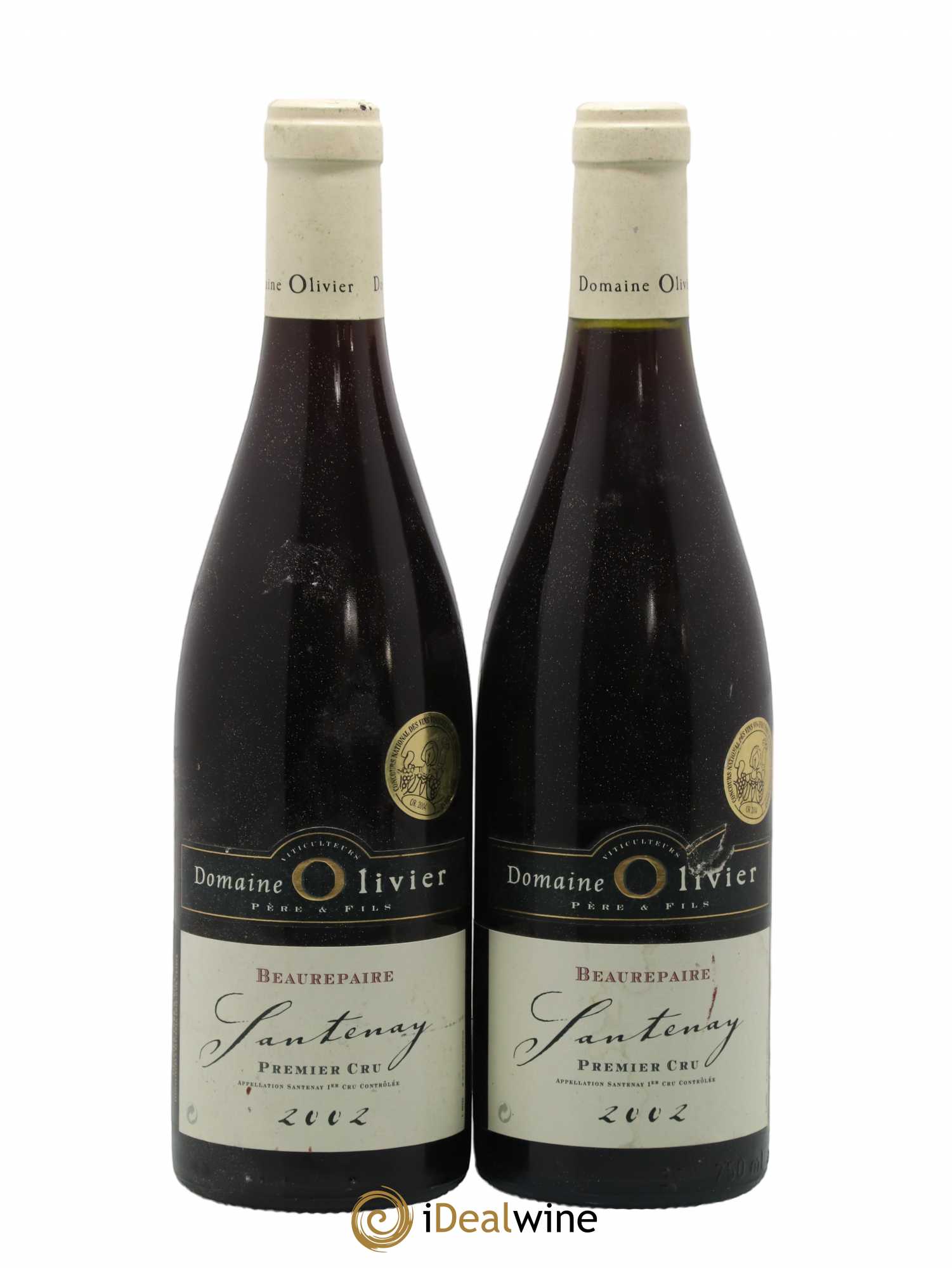 Santenay 1er Cru Beaurepaire Domaine Olivier 2002 - Lotto di 2 bottiglie - 0